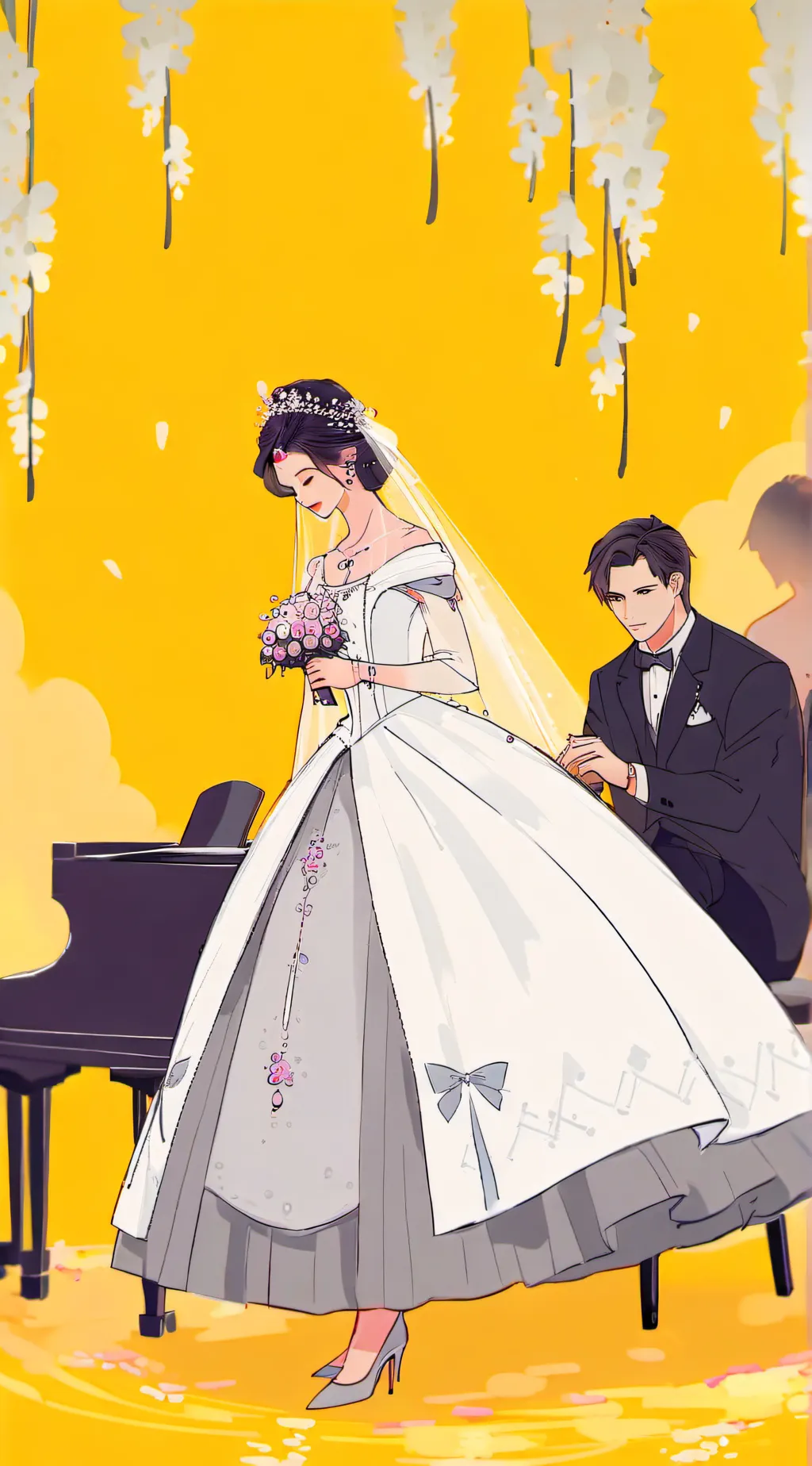 ai character: Mha wedding background