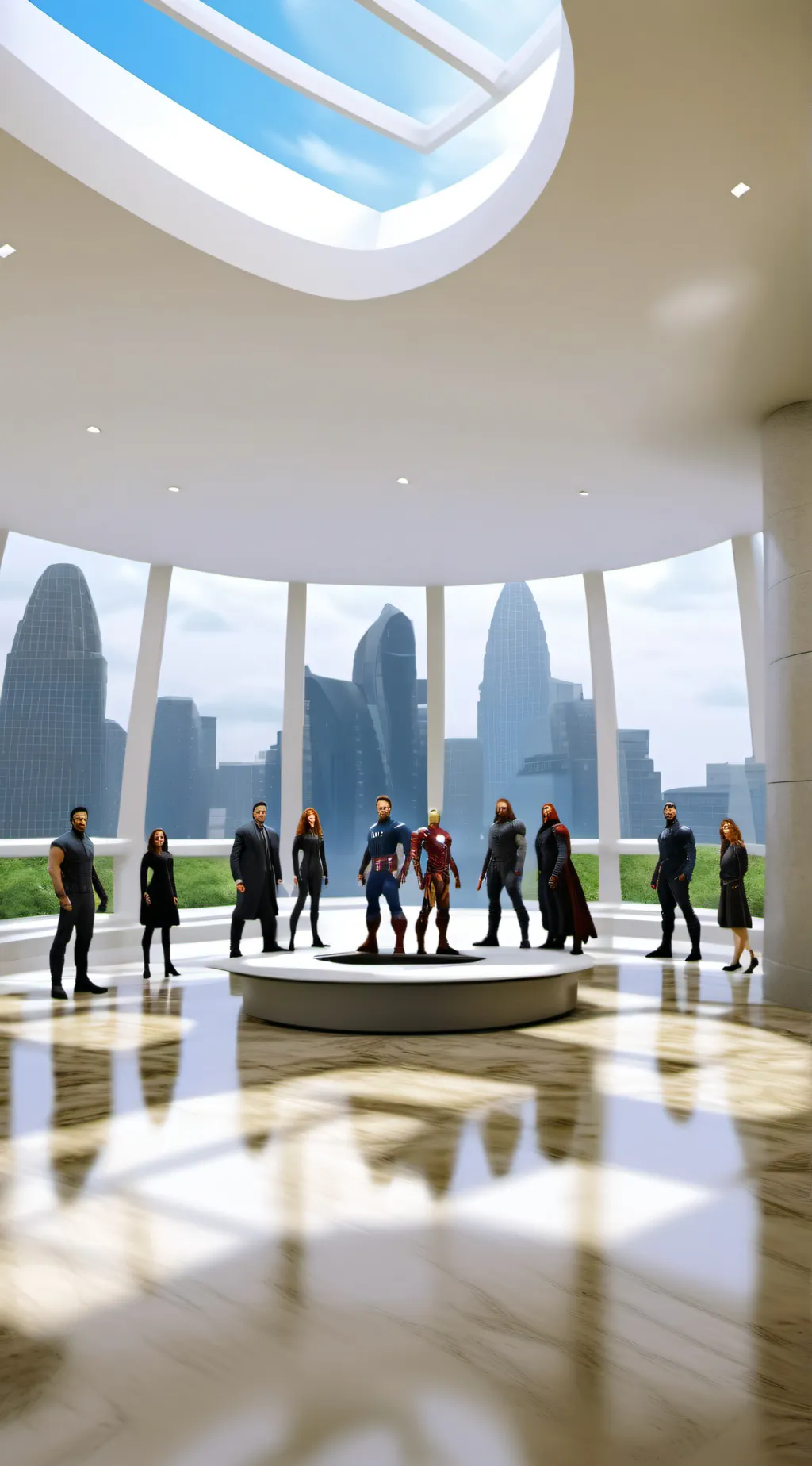 ai character: Avengers kids background