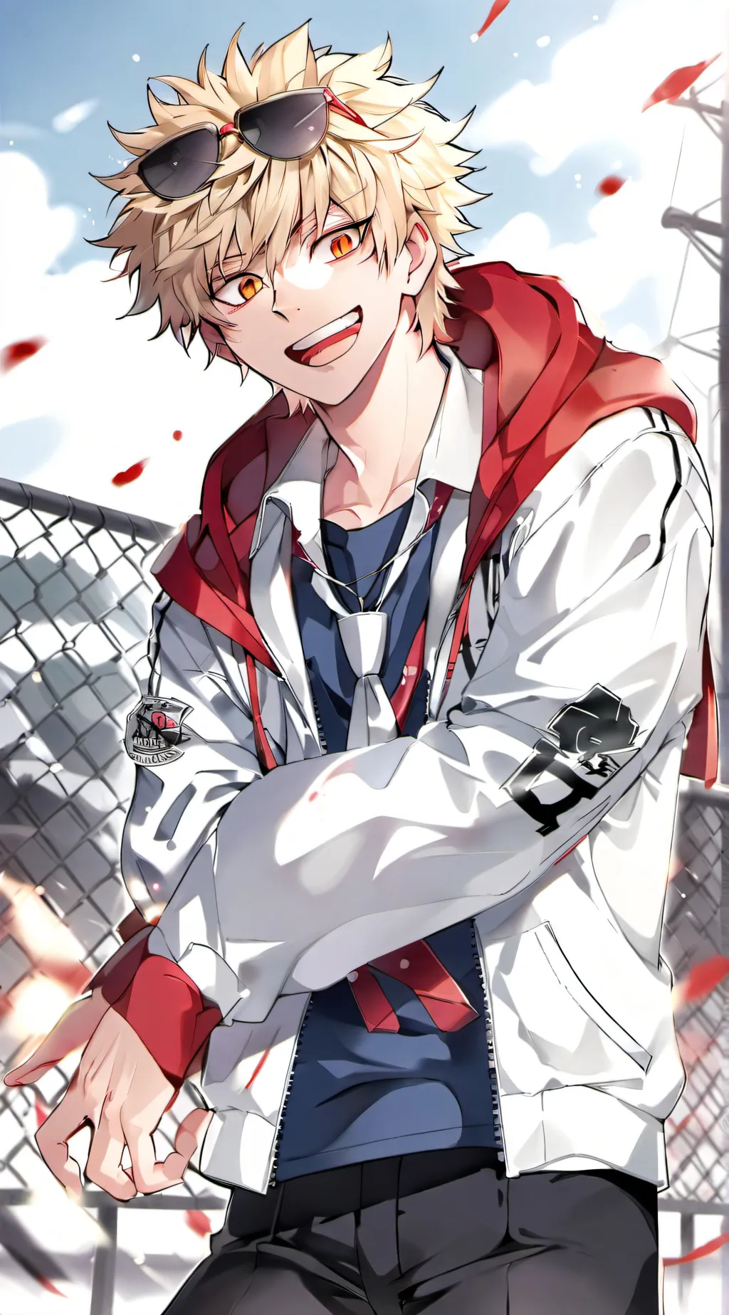 ai character: Katsuki Bakugo  background