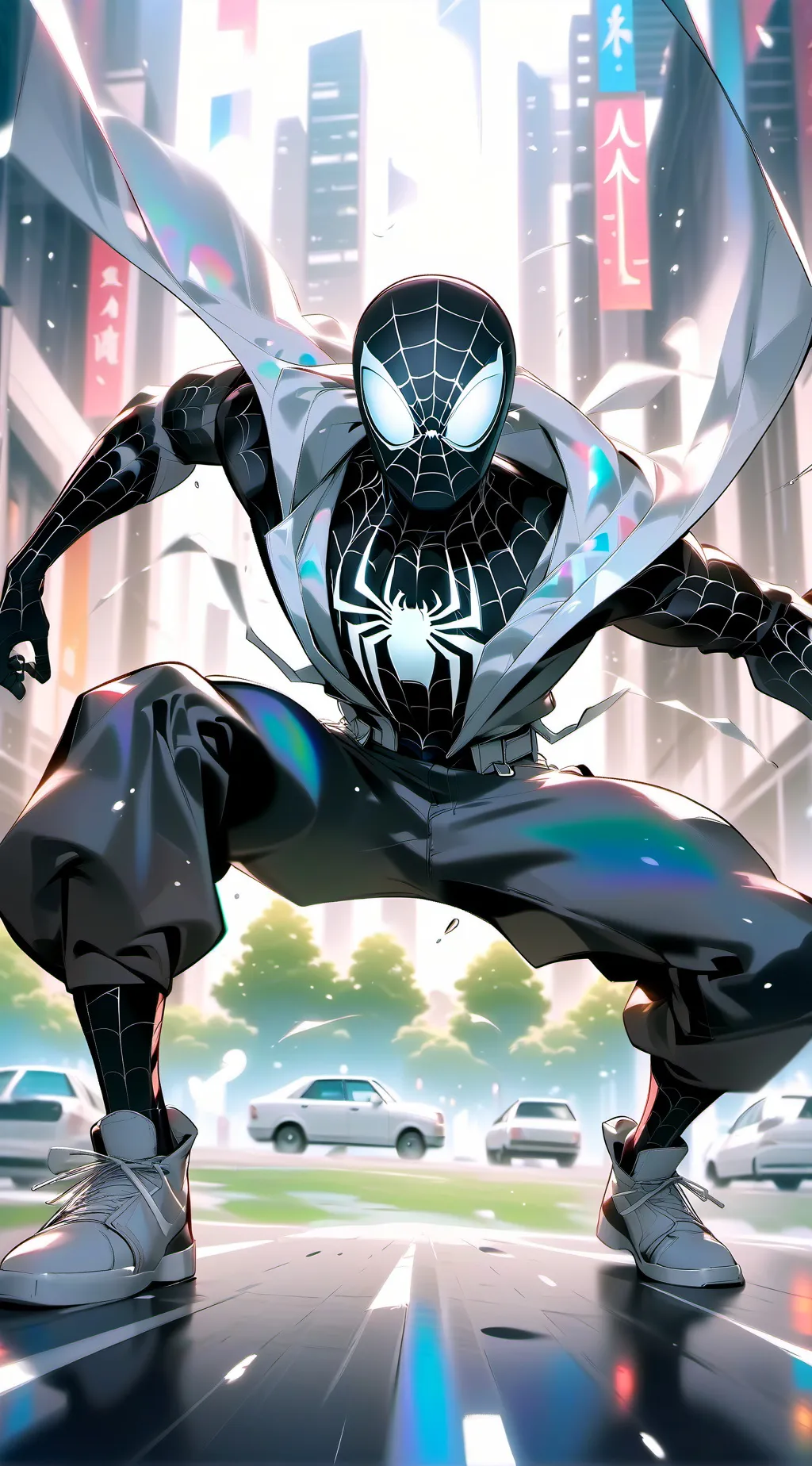 ai character: spider-verse VENOM background