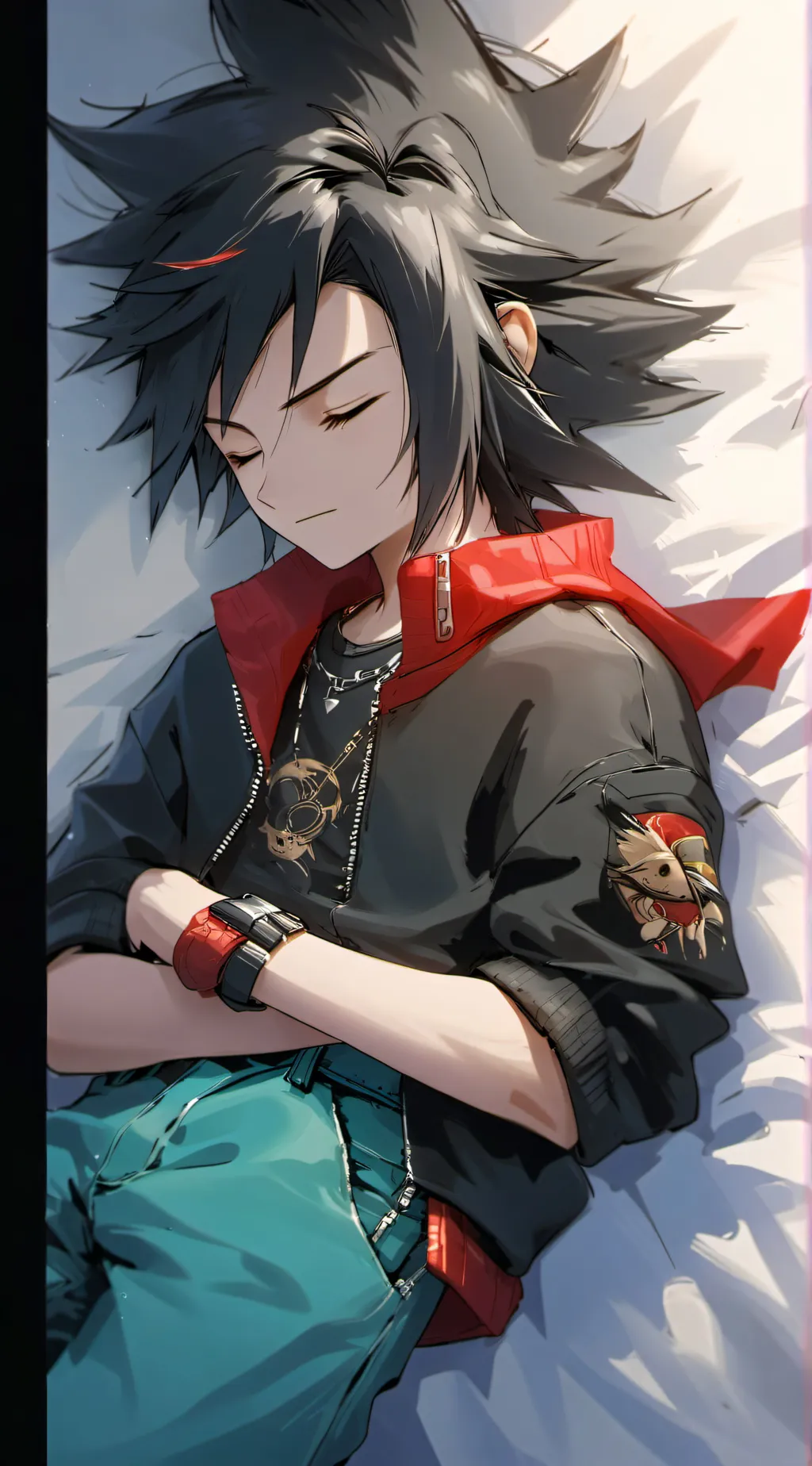 ai character: sleeping shadow background