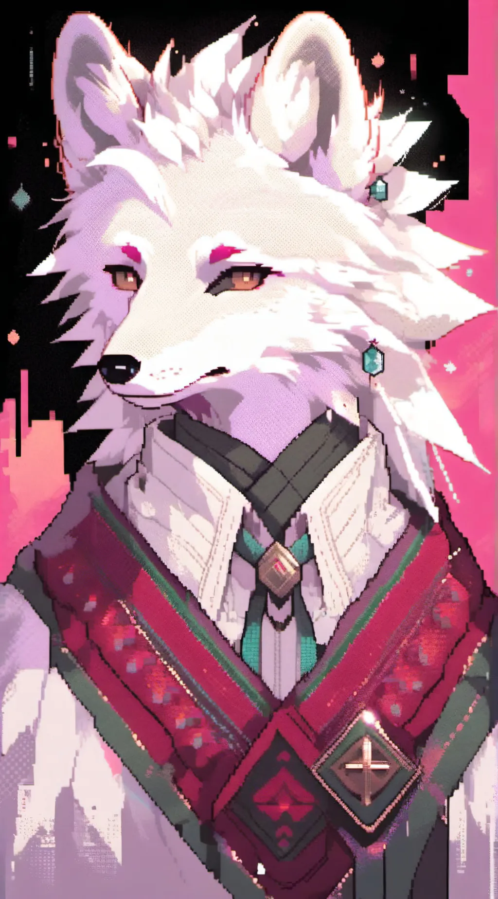 ai character: Snow background