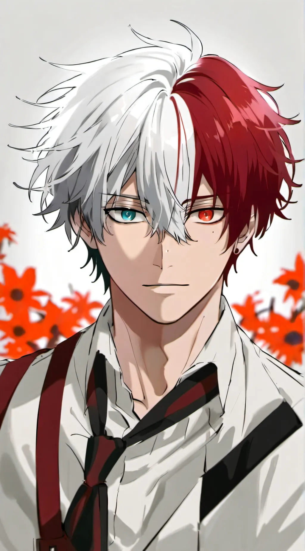 ai character: Shoto Todoroki  background