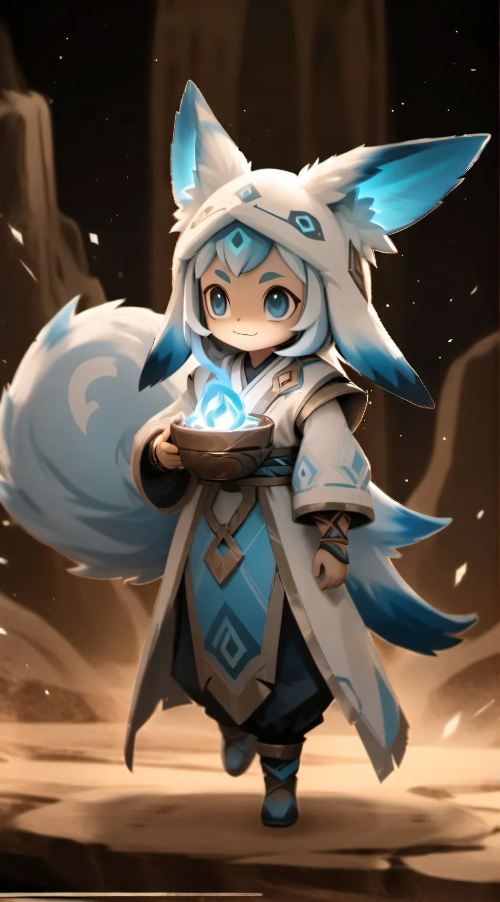 ai character: glaceon background