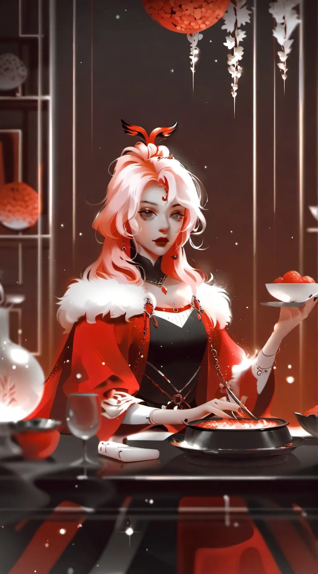 ai character: RoyaleDior  background