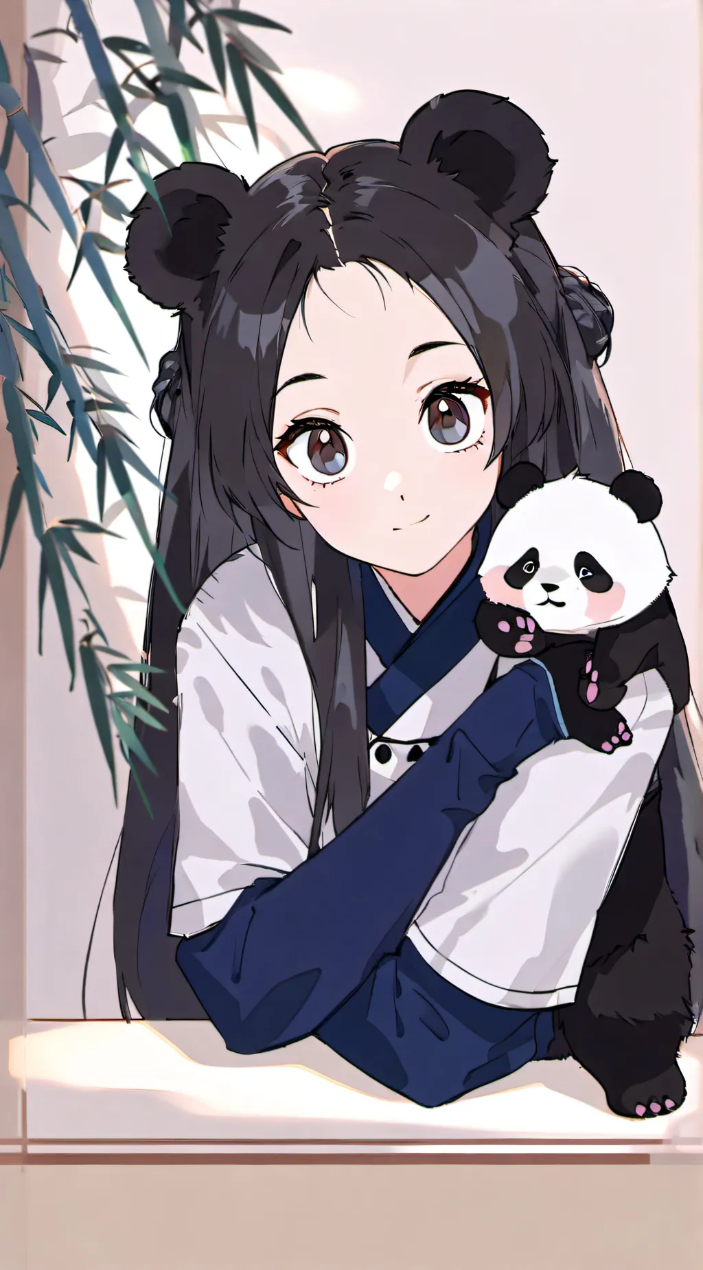 ai character: Panda Spirit Furry background