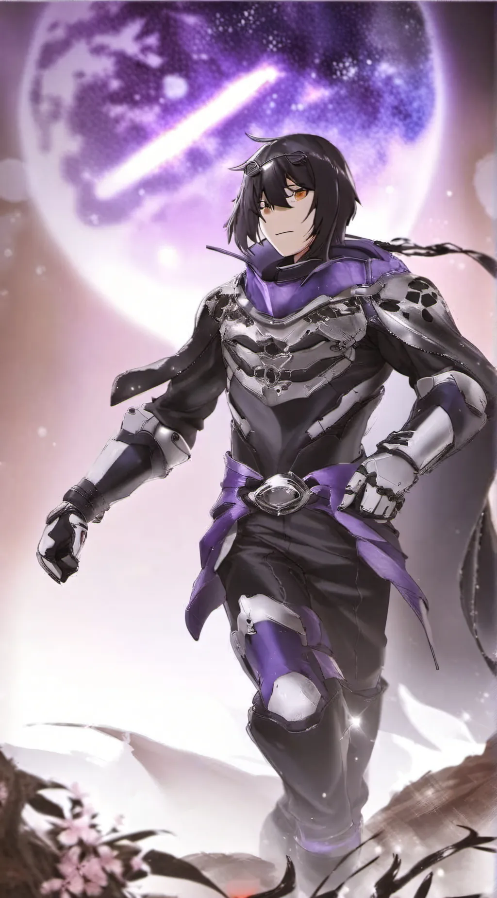 ai character: galax background