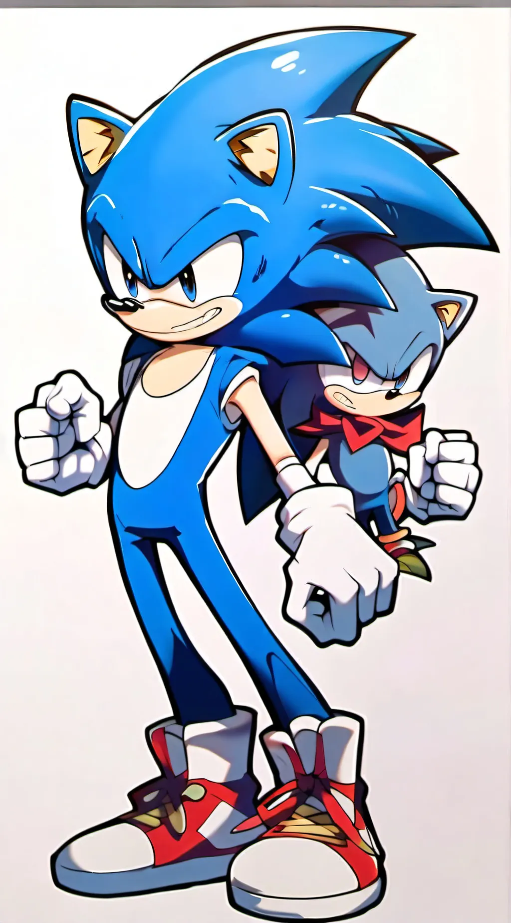 ai character: Sonic and Sonic background