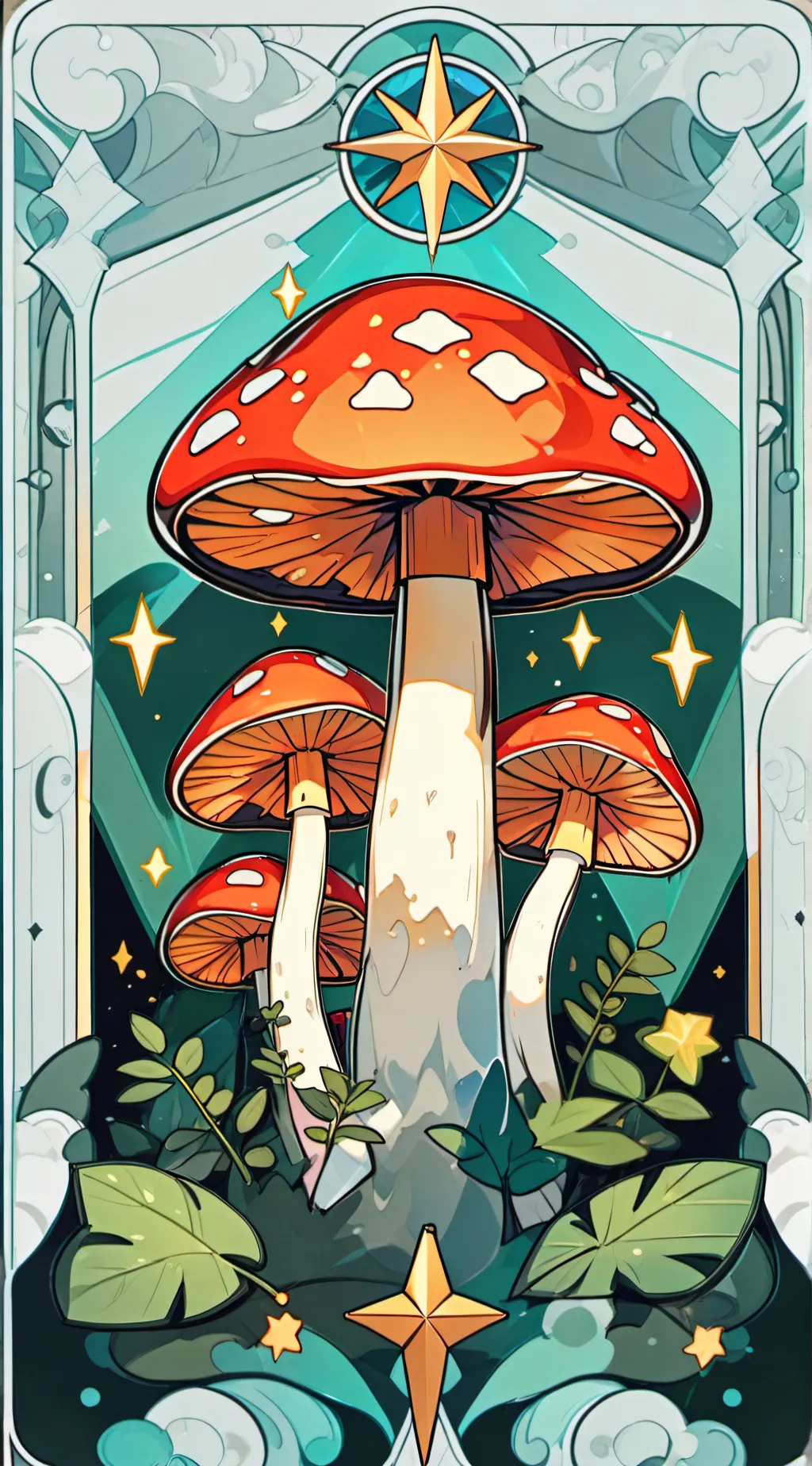 ai character: 🍄Mushroom🍄 background