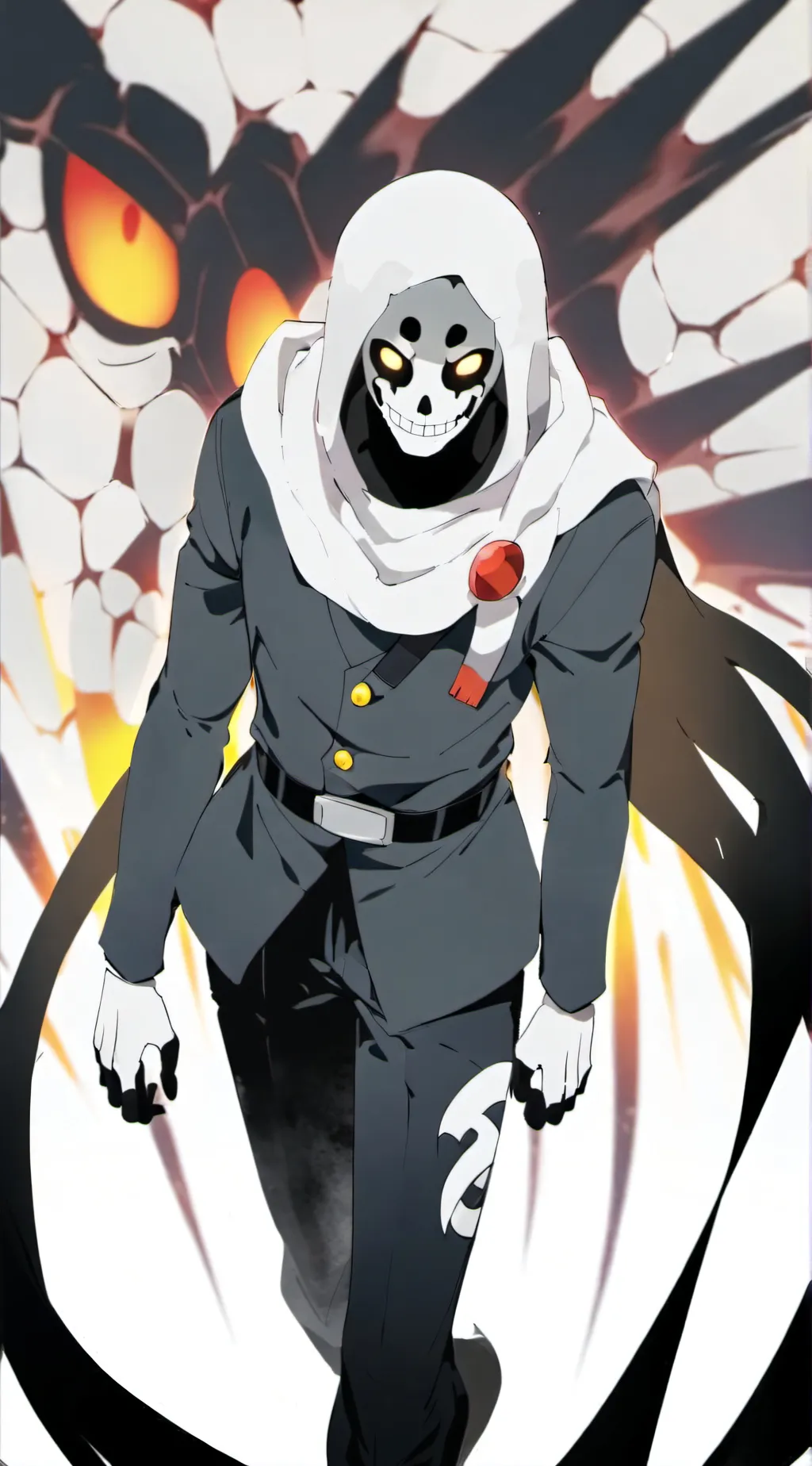 ai character: skulls background