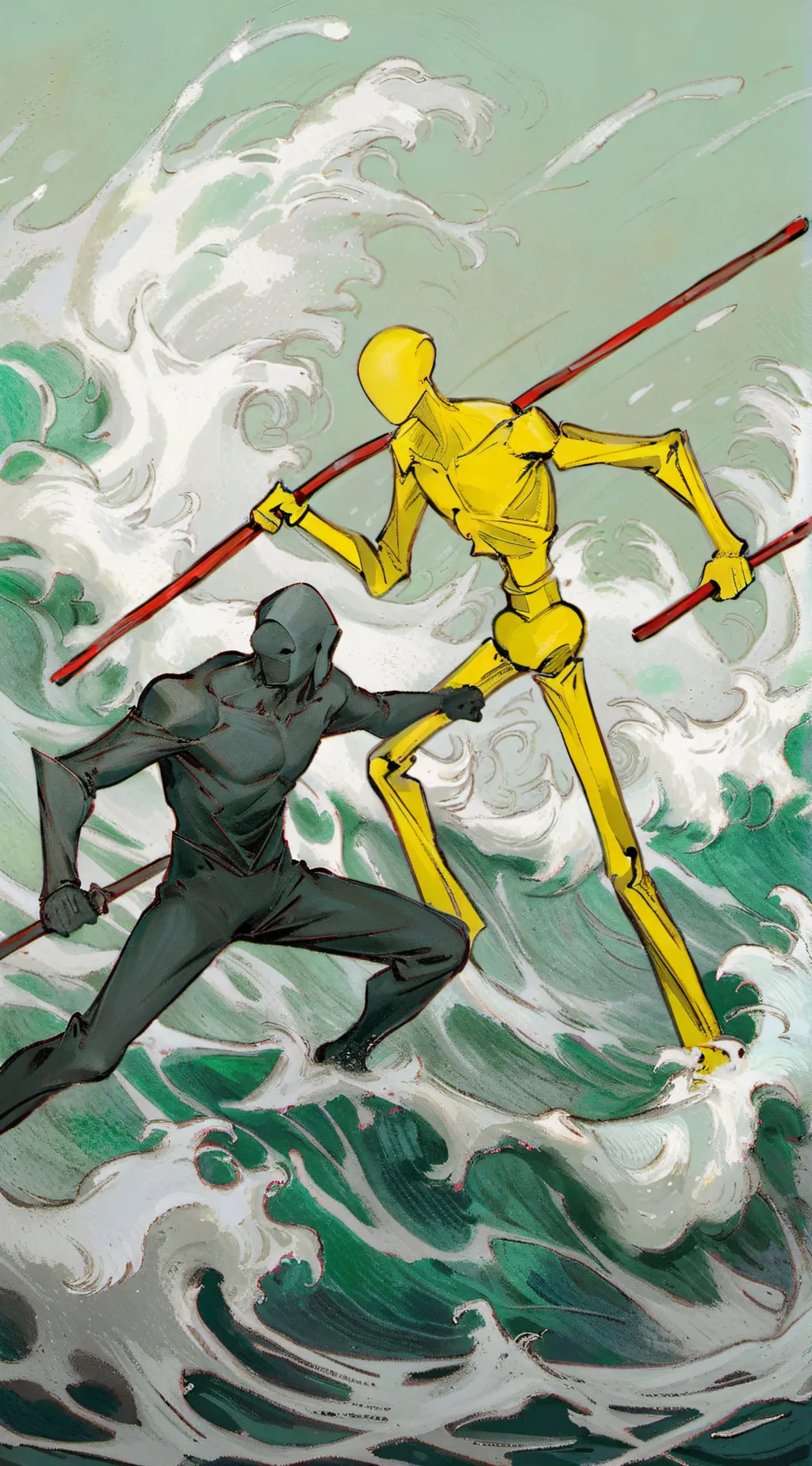ai character: Combat gods background