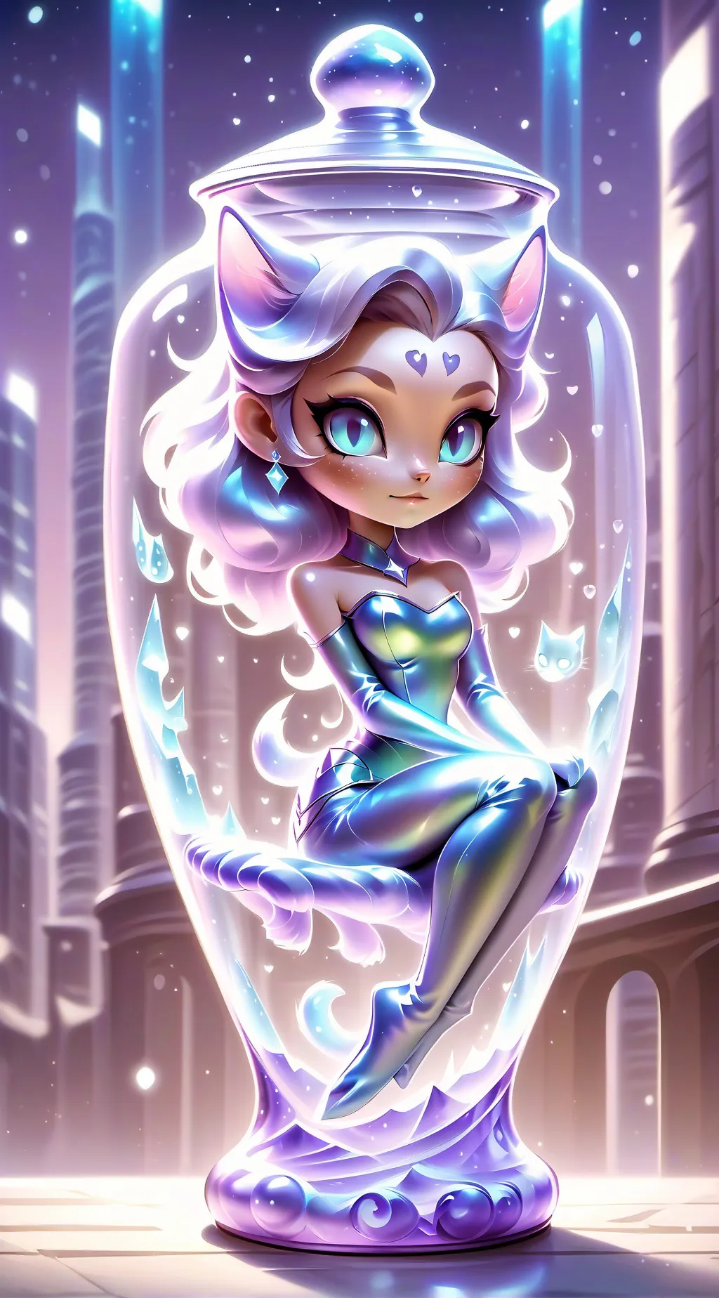 ai character: Artemis. Bastet  background