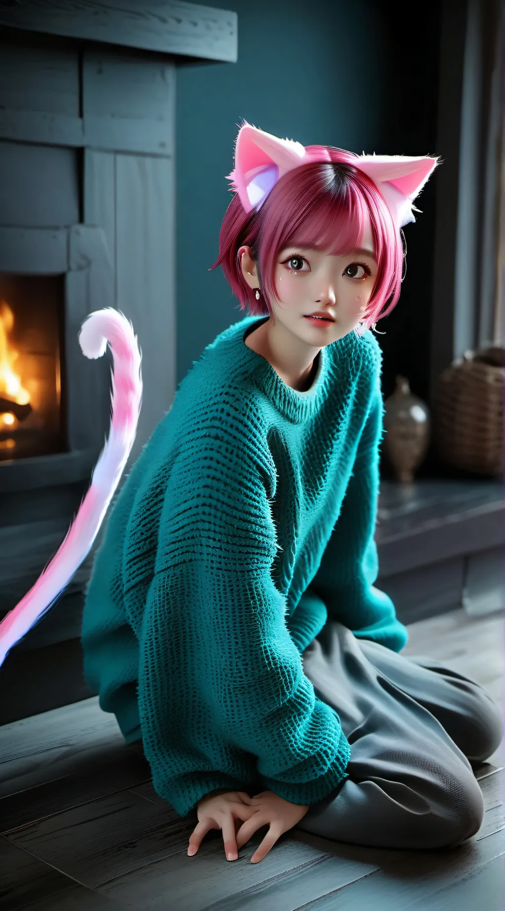 ai character: Pink Forest Spirit background
