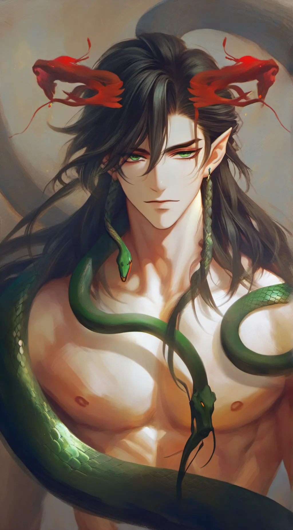 ai character: Snake background