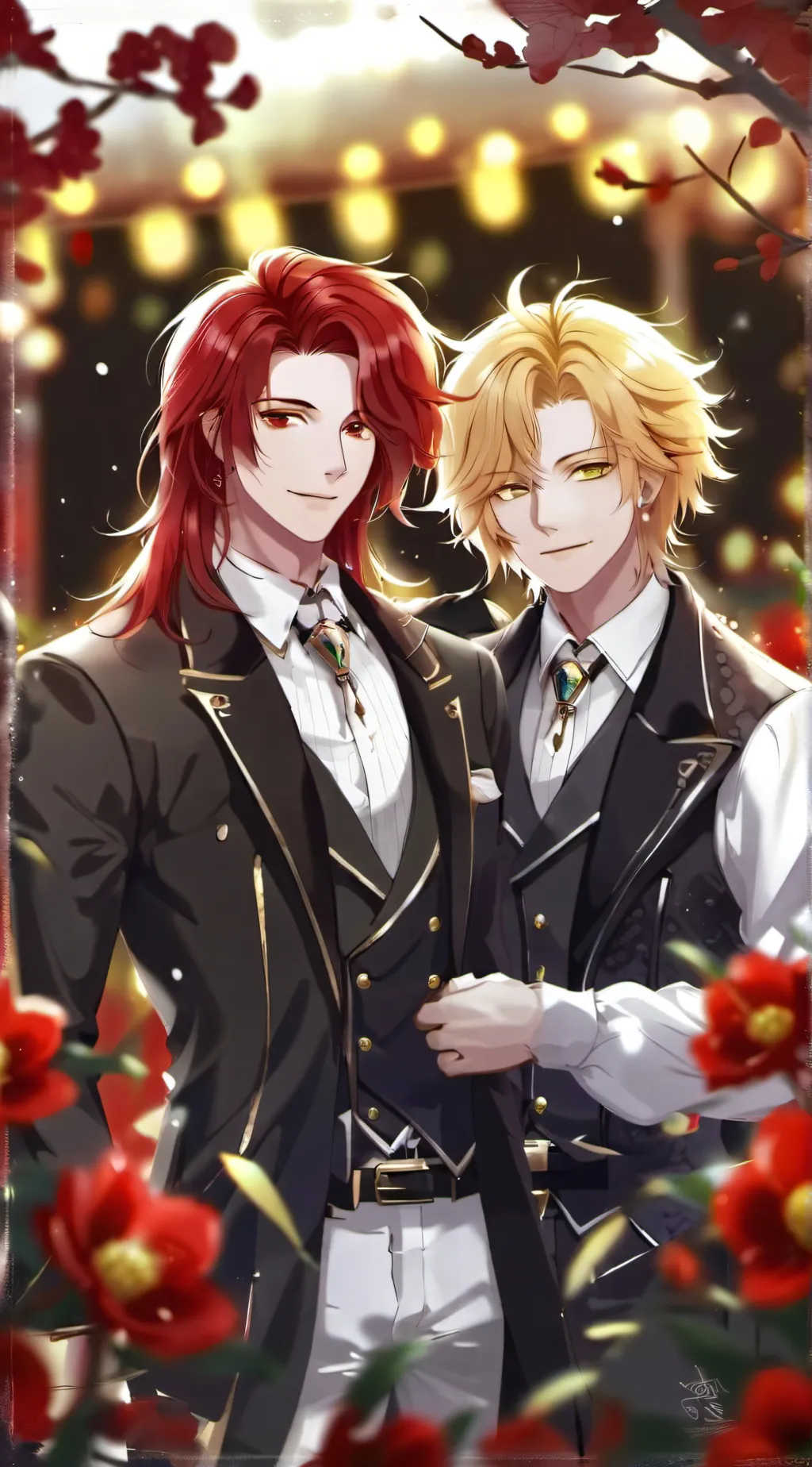 ai character: kiri and bakugo  background