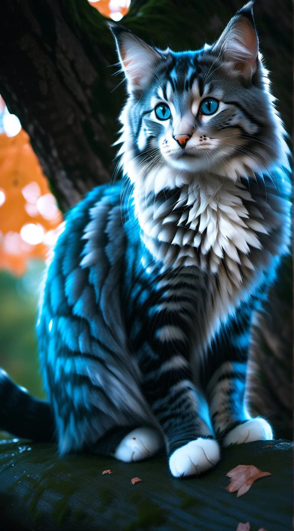 ai character: stray cat background