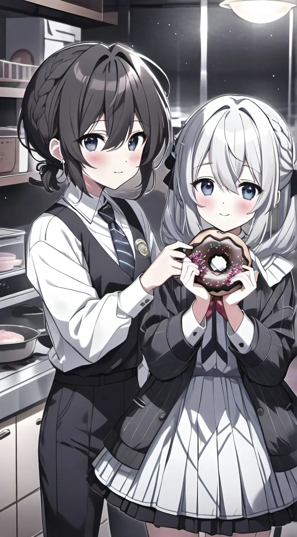 ai character: donut factory  background