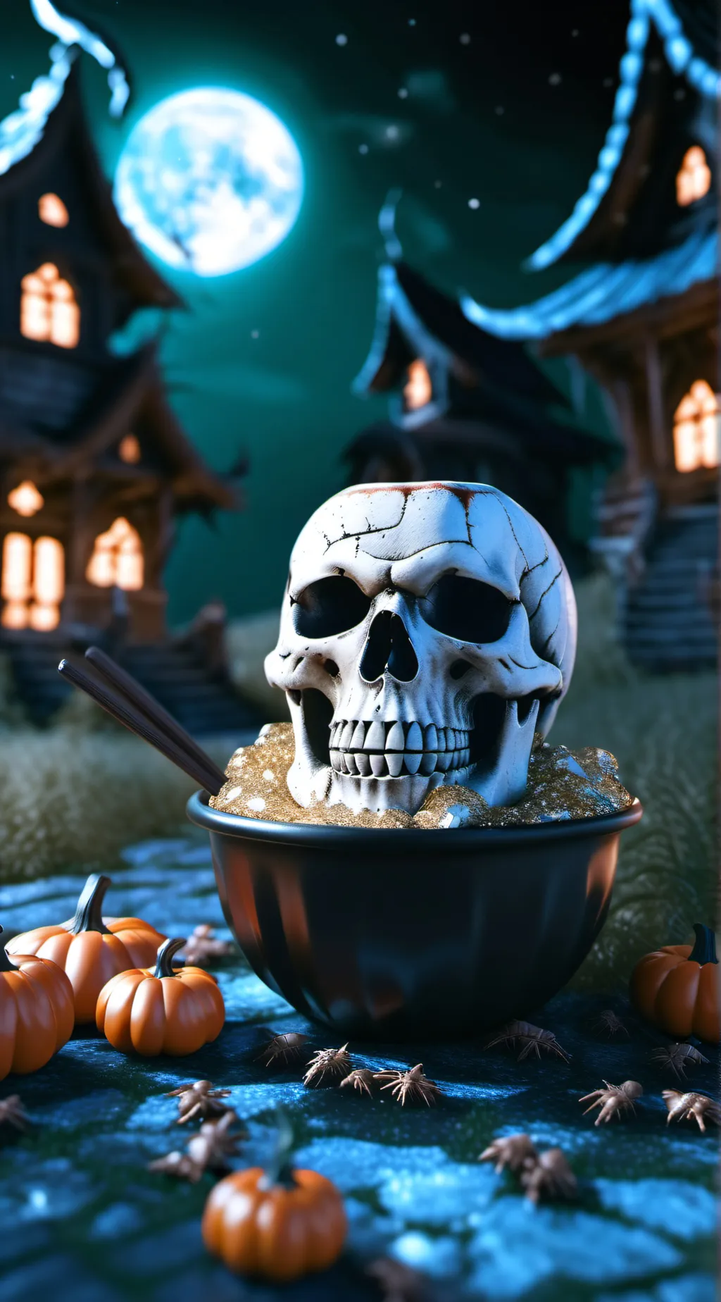 ai character: Halloween  background