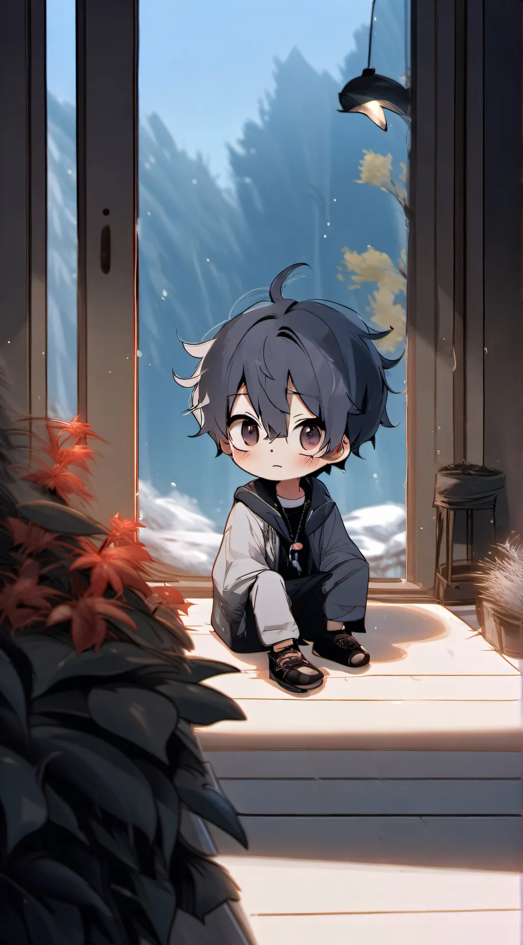 ai character: Bakugo  and lizuki background