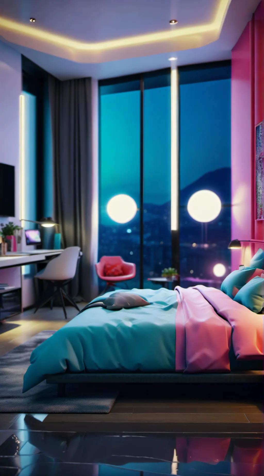 ai character: sleepover background