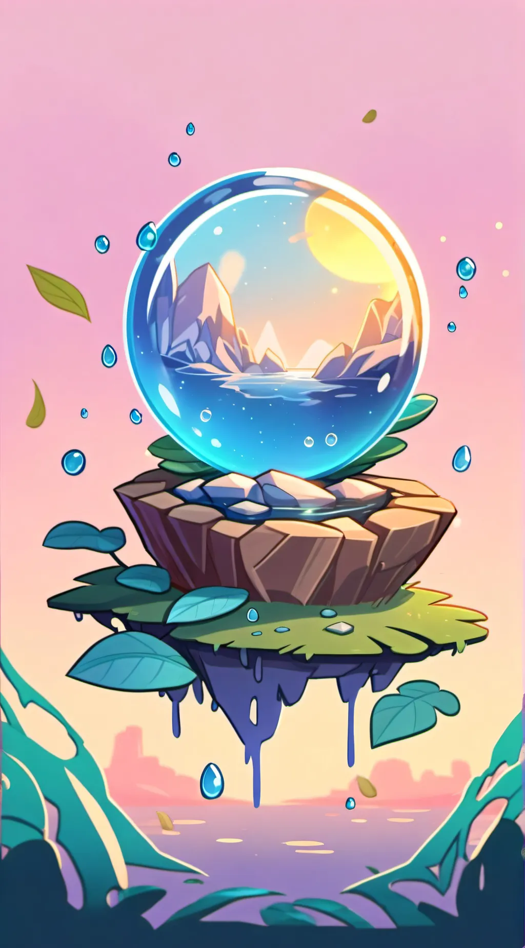 ai character: Magical orb background