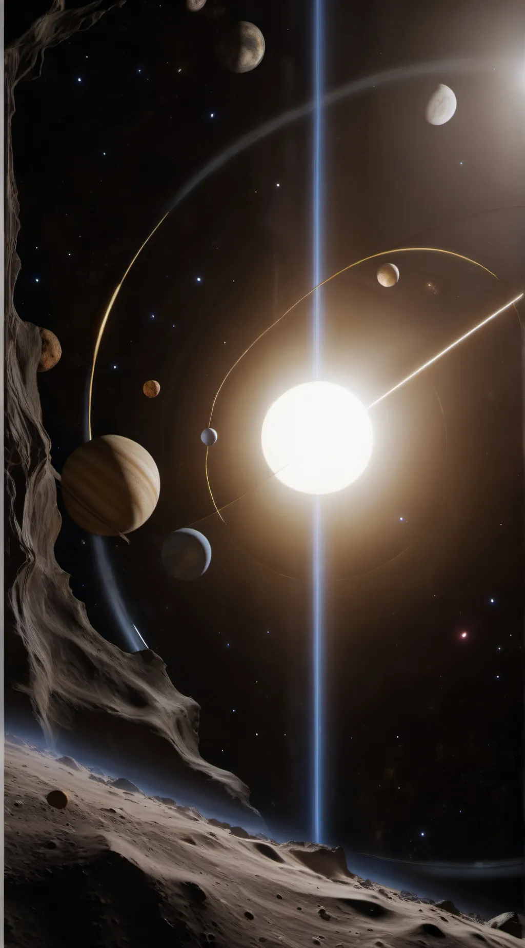 ai character: Solar balls background