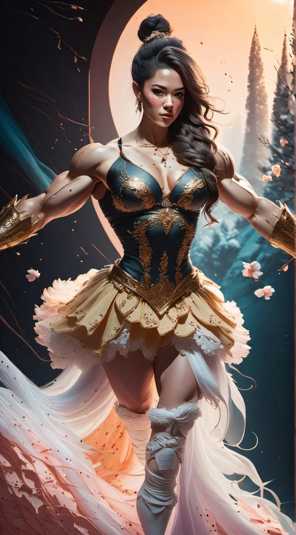 ai character: Sheena Ballerina  background