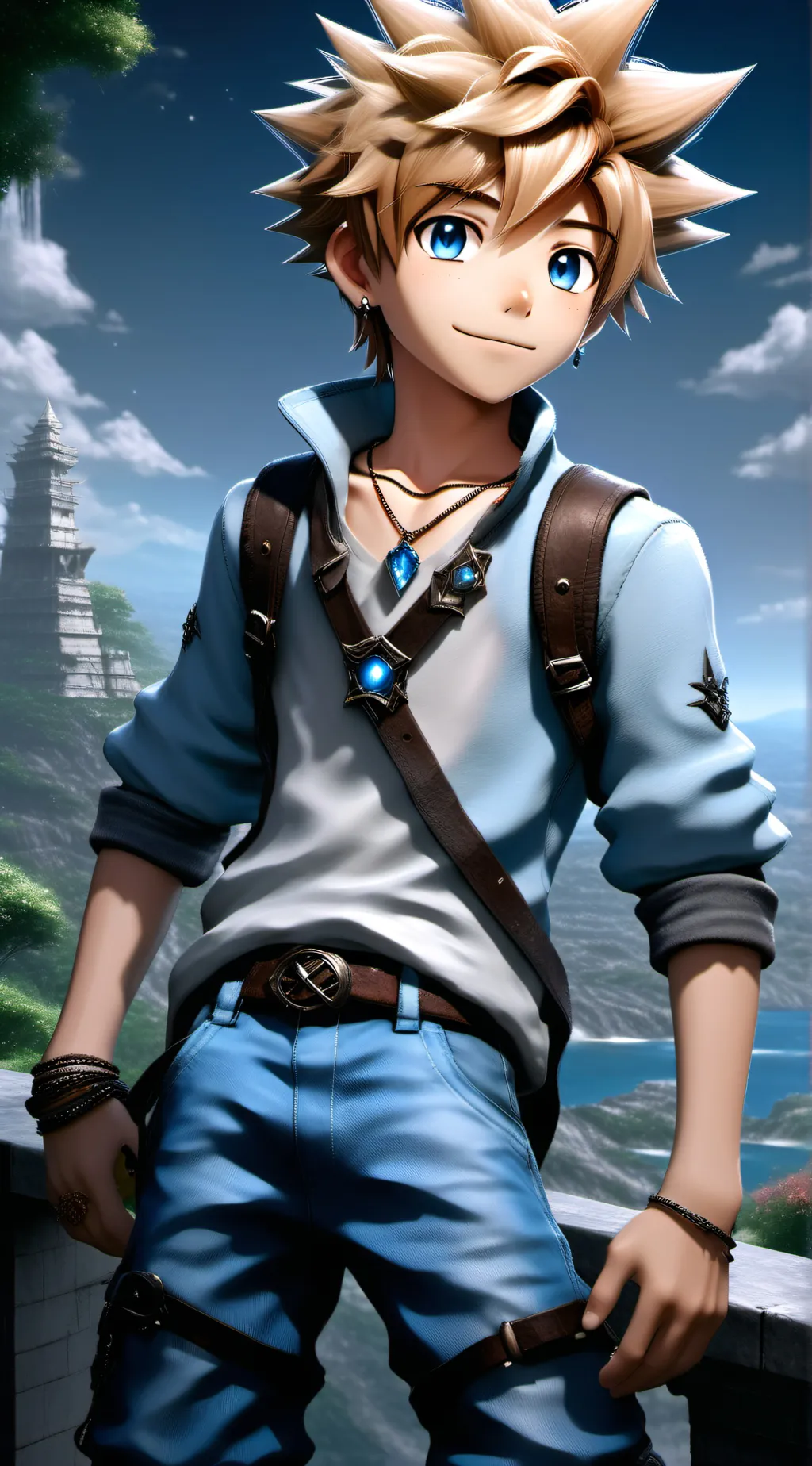 ai character: Sora Leonhart background