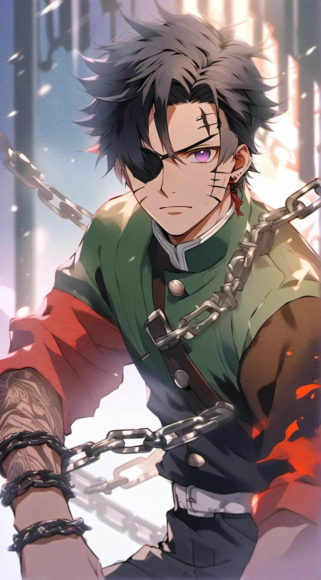 ai character: demon slayer background