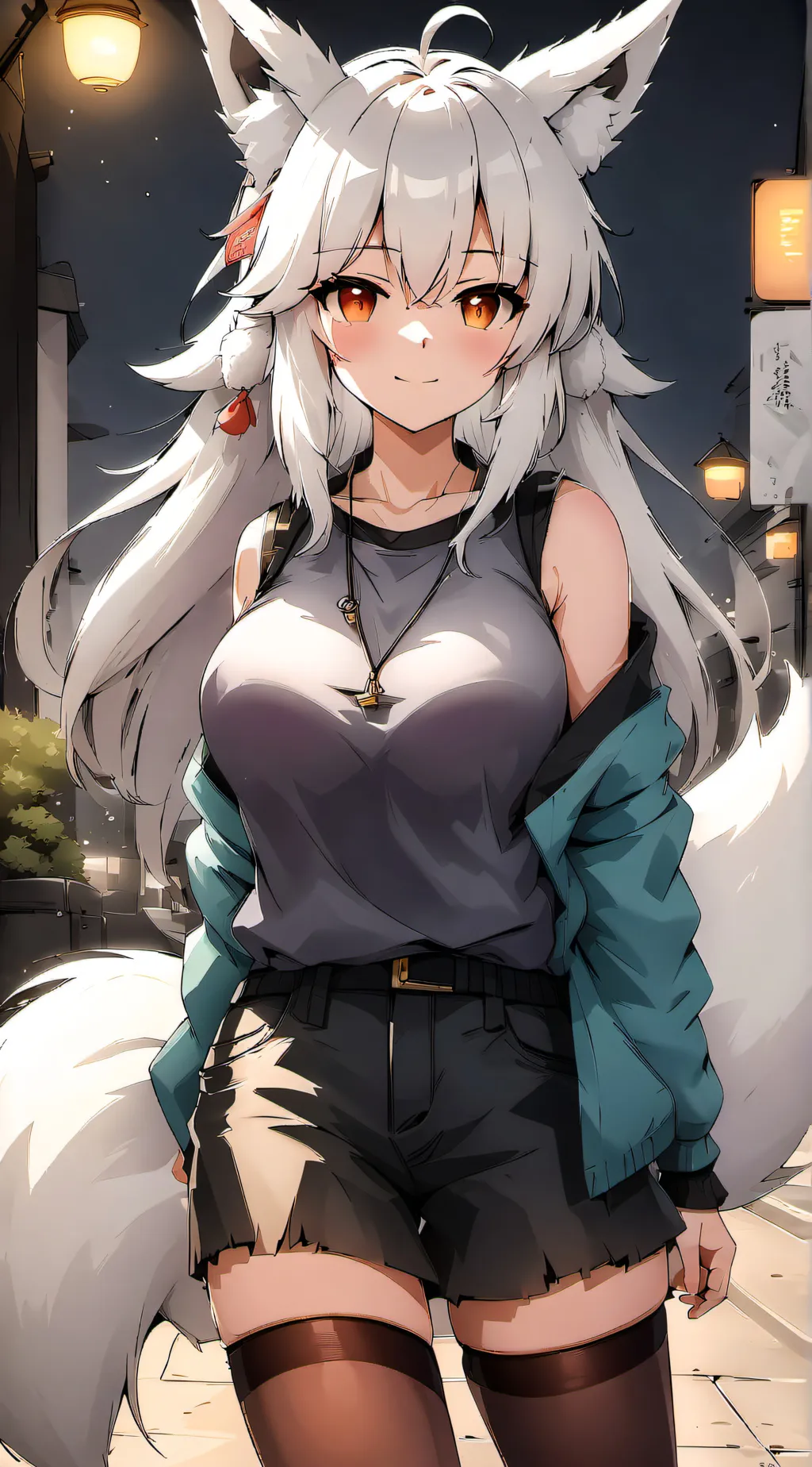 ai character: Yuna kitsune background