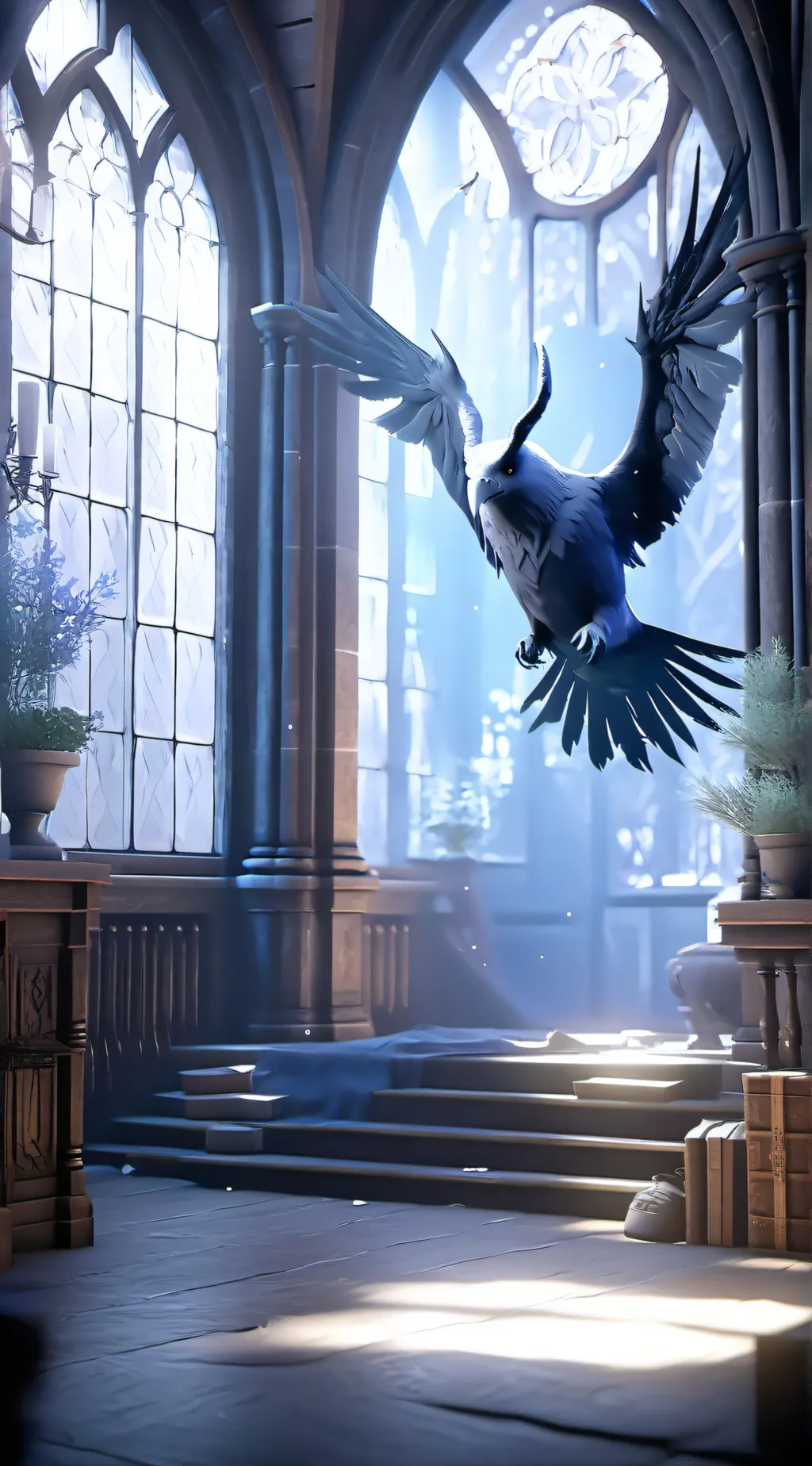 ai character: Hogwarts background