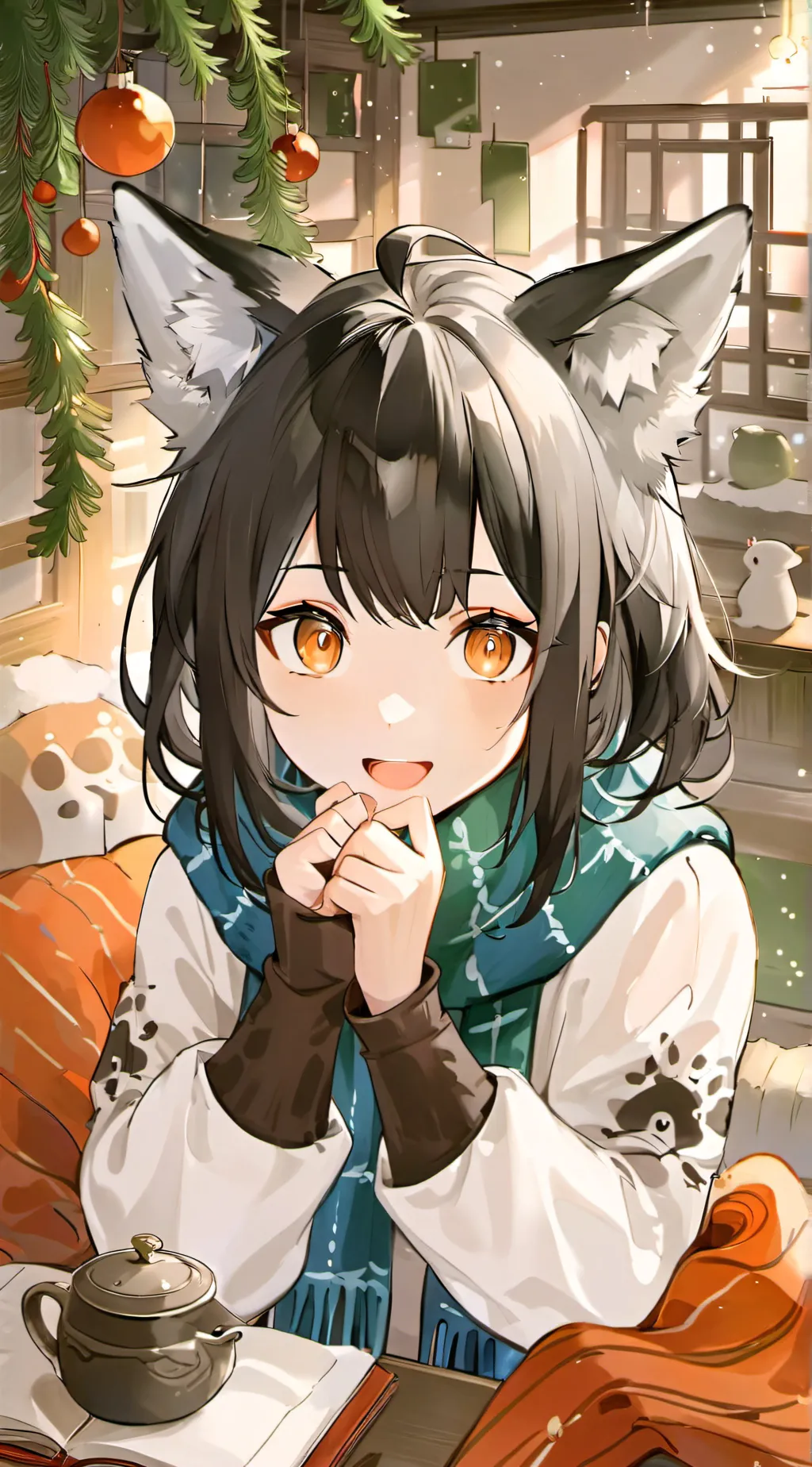 ai character: Frosty the Furry Fox background