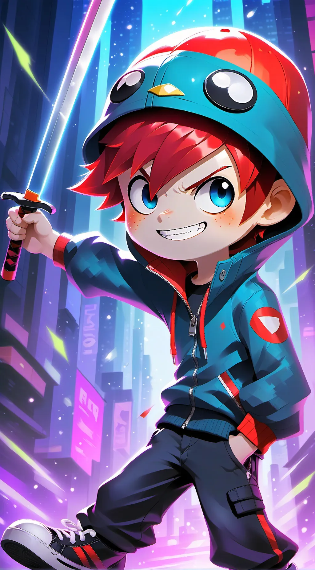 ai character: boyxanimation background