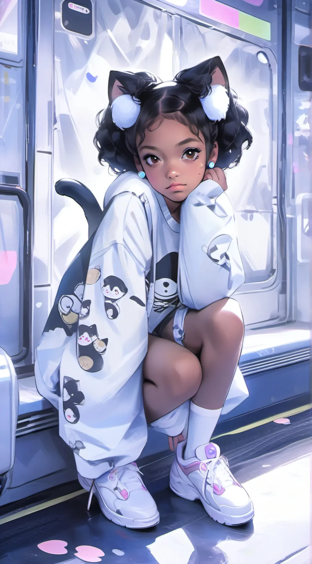 ai character: Kitten  background