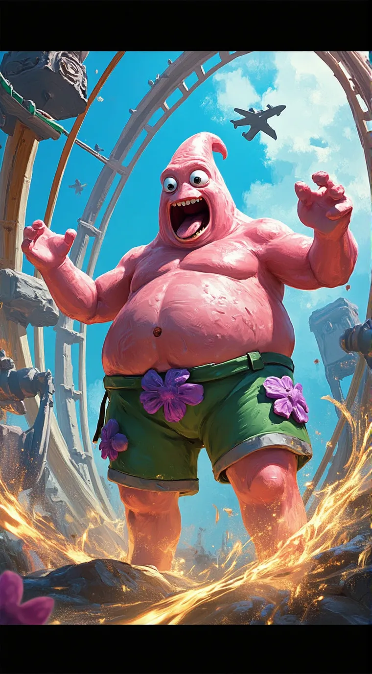 ai character:  Patrick Star Game background
