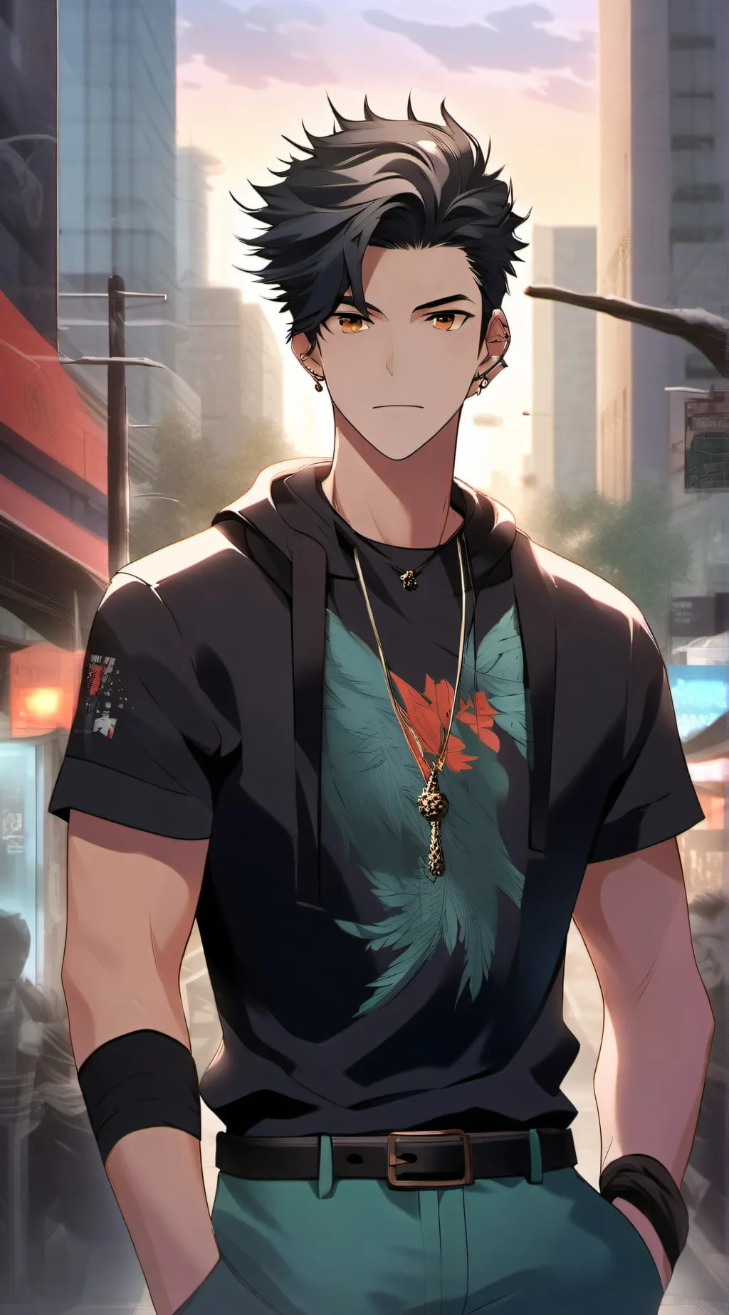 ai character: Damian  background