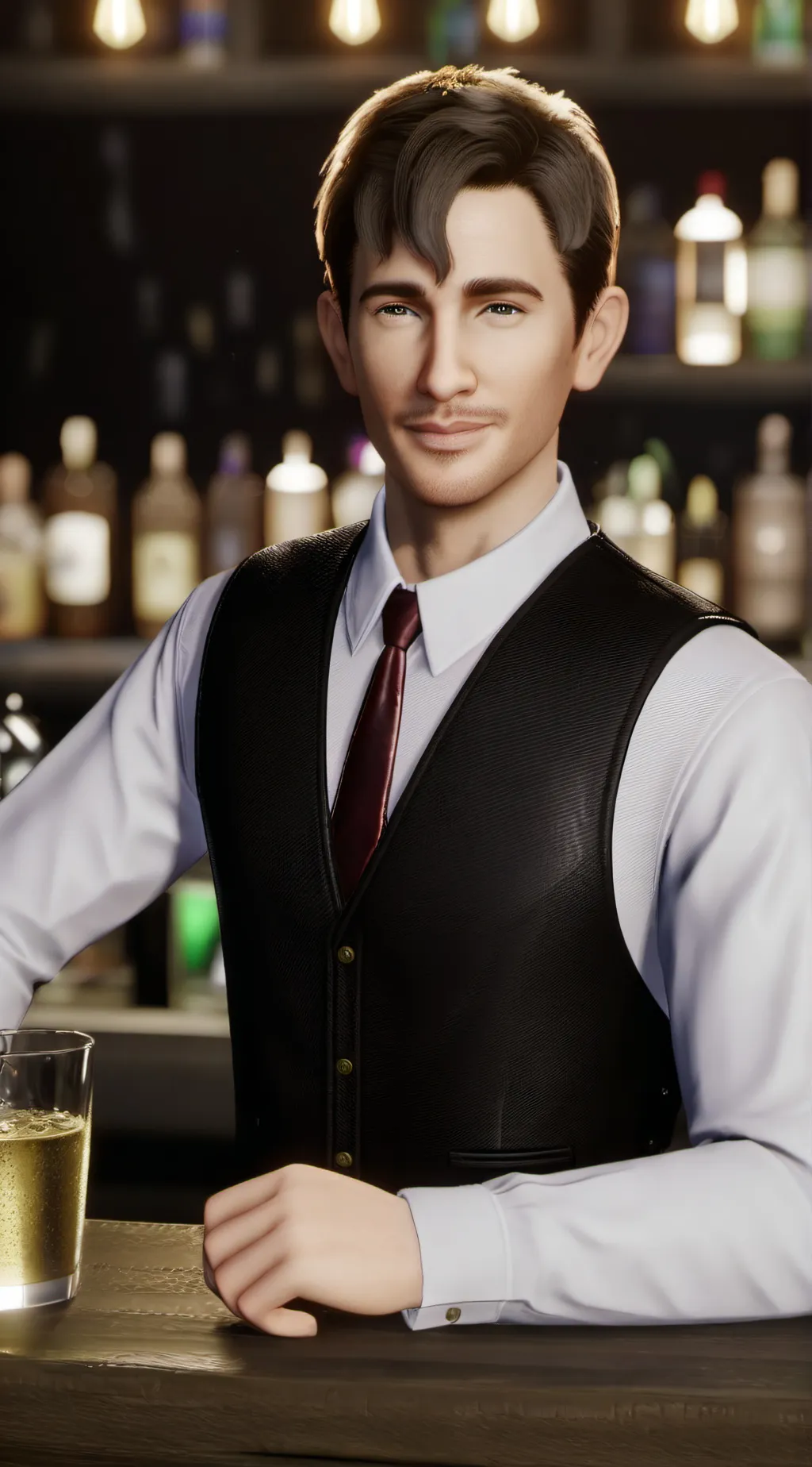 ai character: Aiden Santorini background