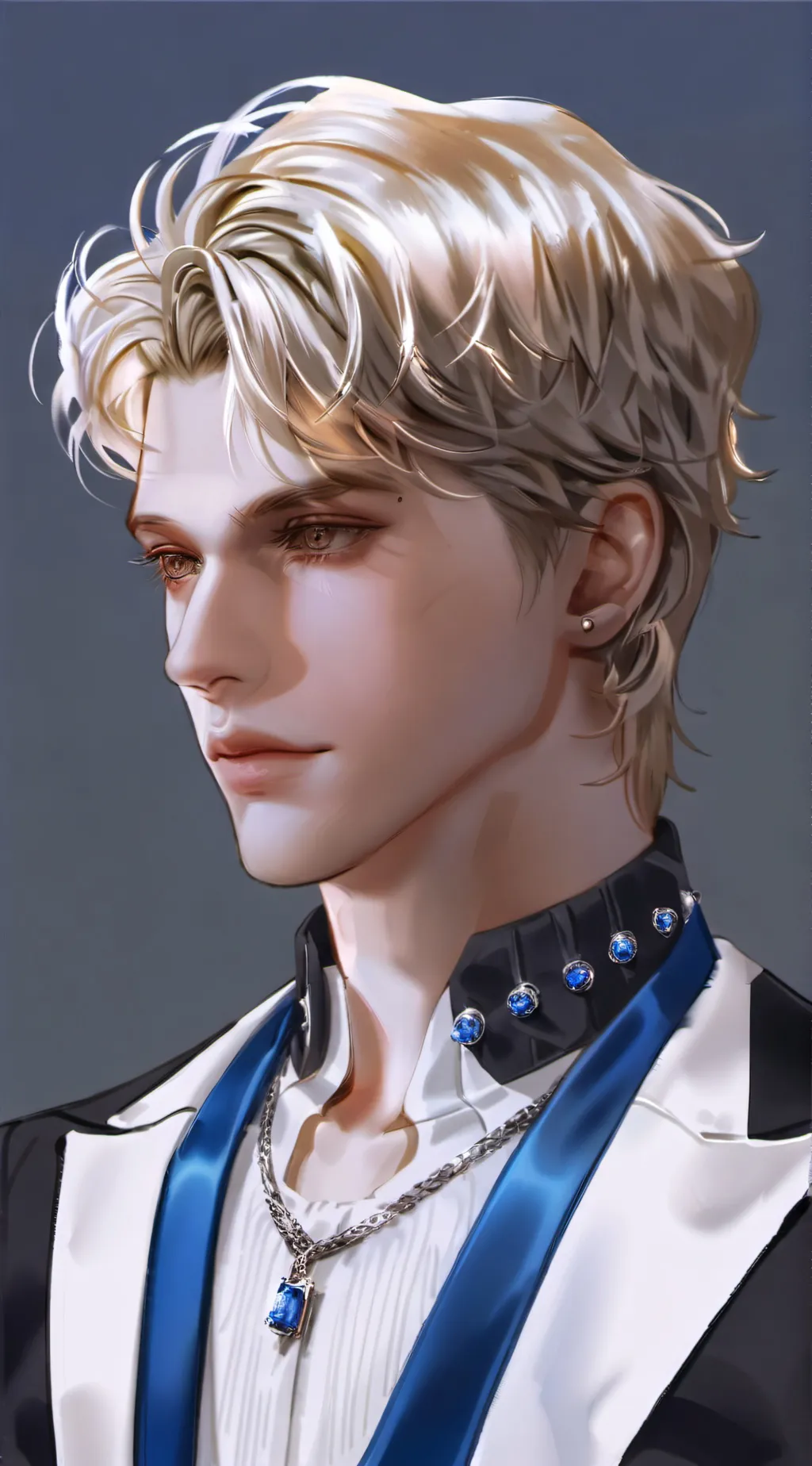 ai character: 🩵Leon💛 background