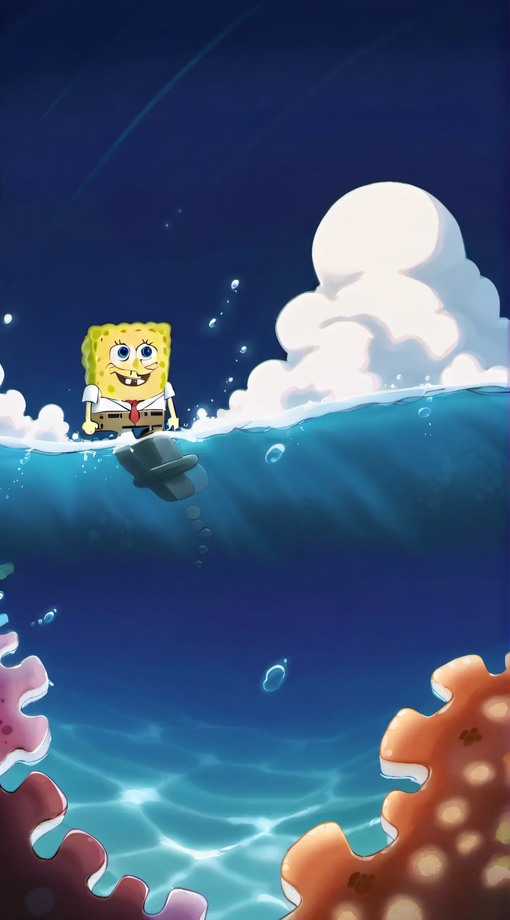 ai character: spongeBob background