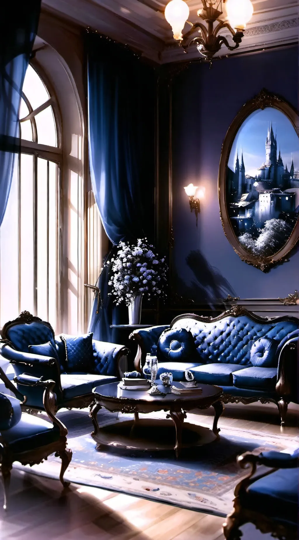 ai character: Ravenclaw Tower 🦅💙 background