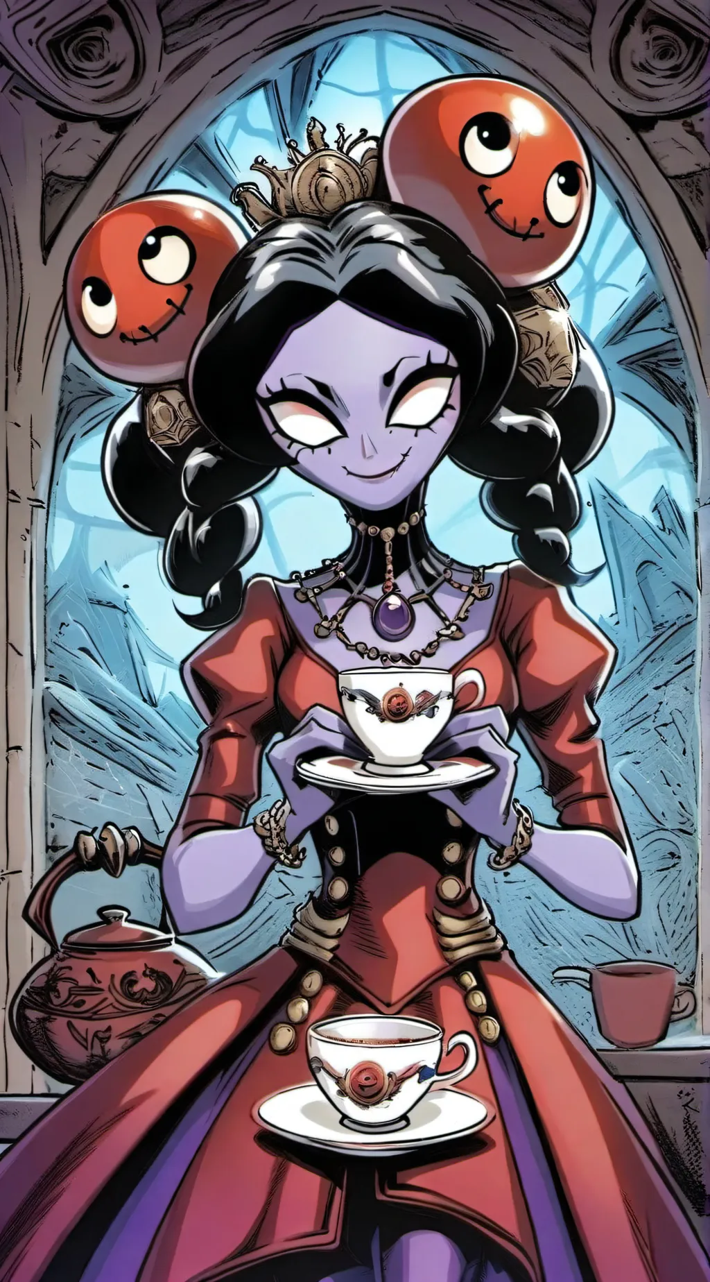 ai character: Muffet background