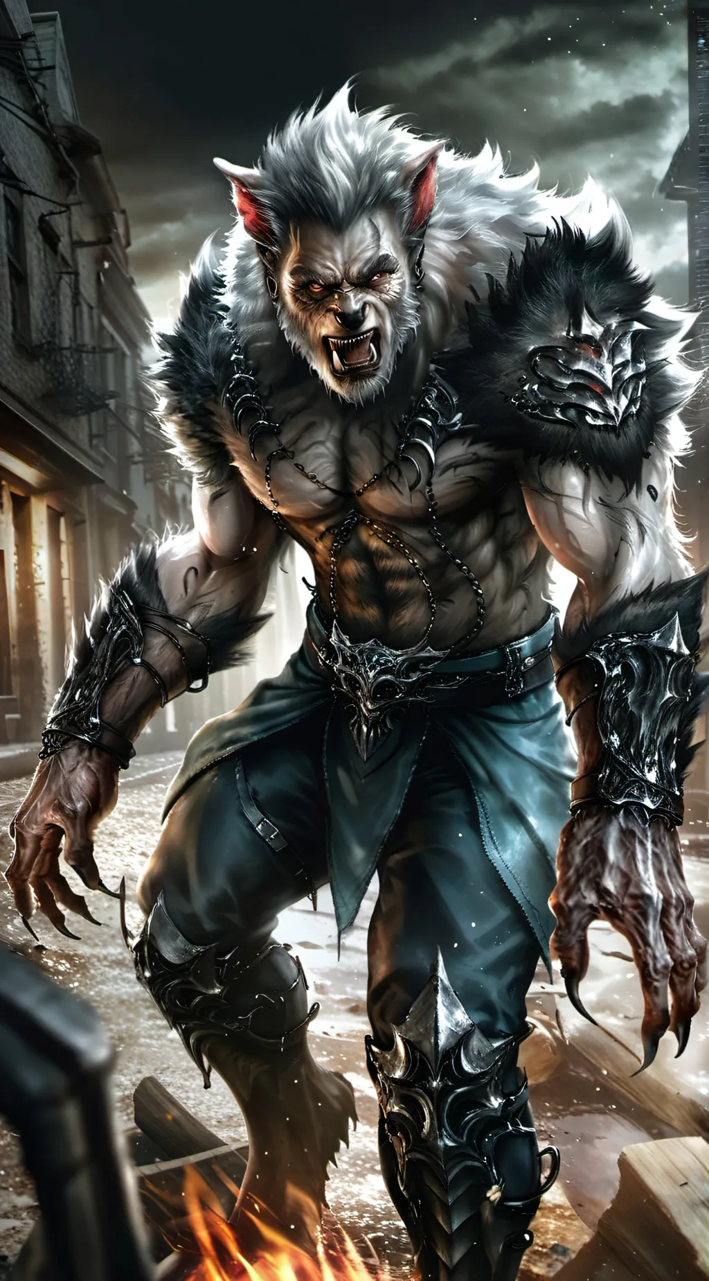 ai character: werewolf background
