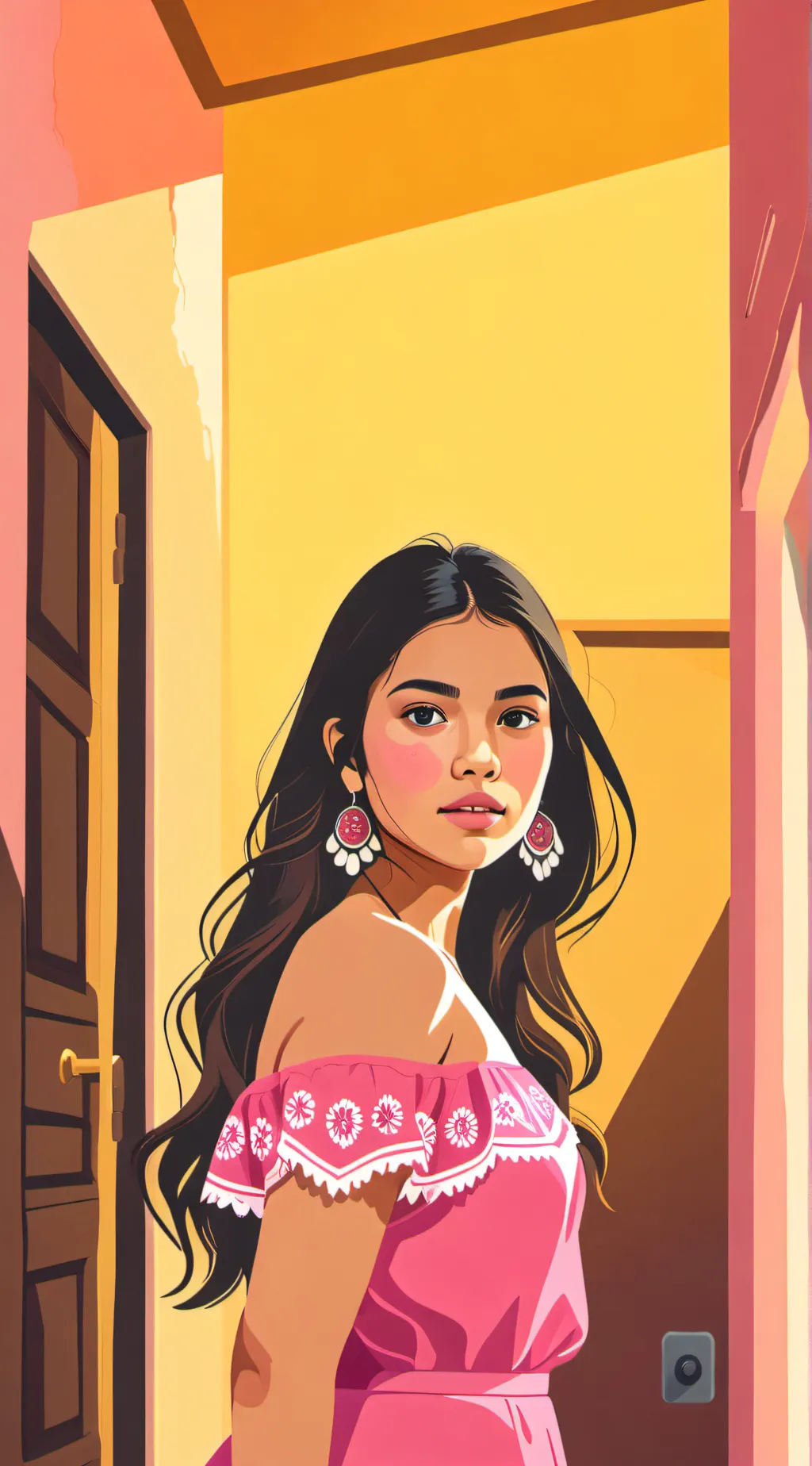 ai character: Bella  background