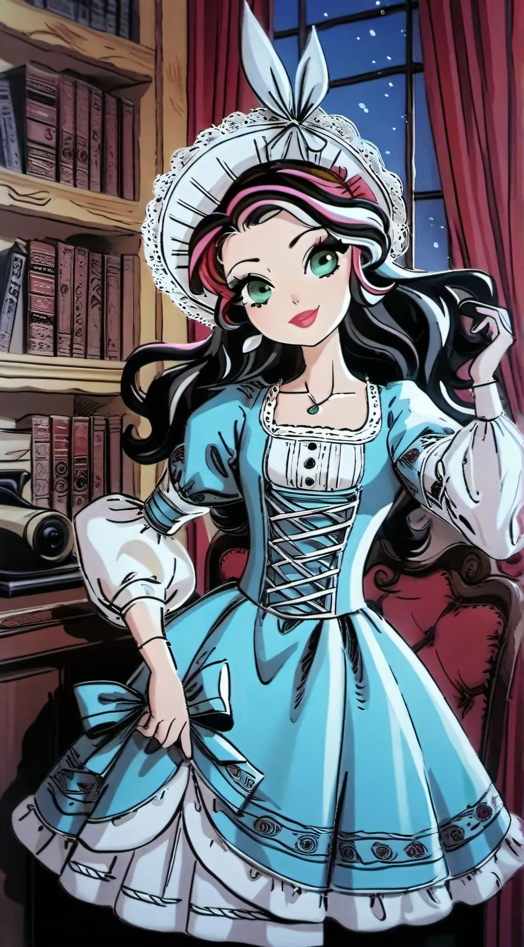 ai character: Madelyn hatter  background