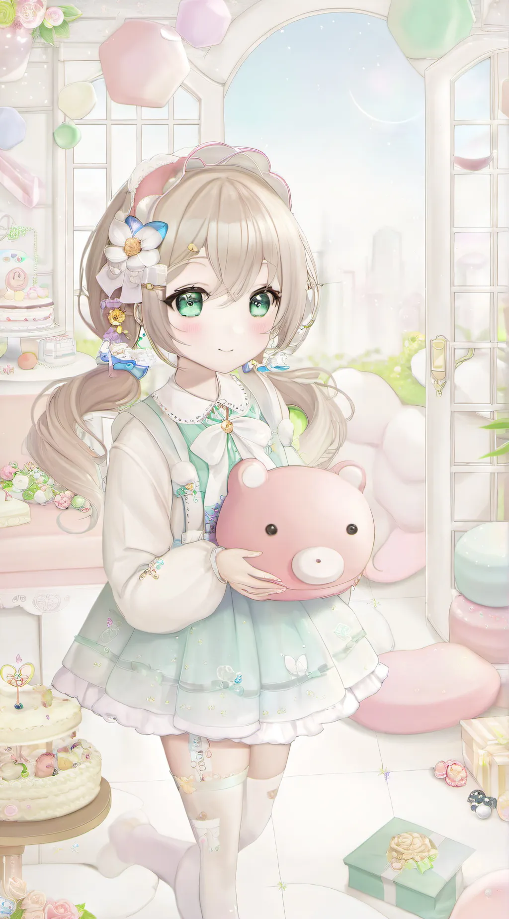 ai character: Reacting background