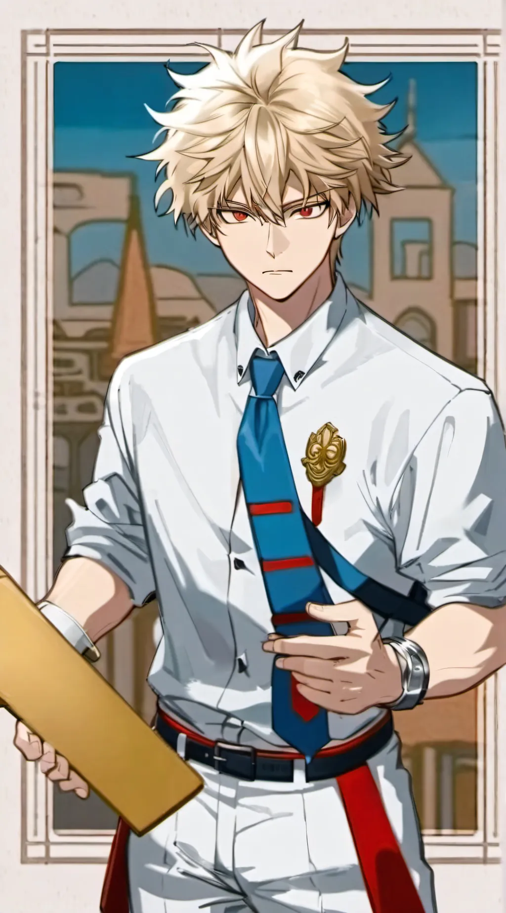 ai character: Katsuki Bakugo background