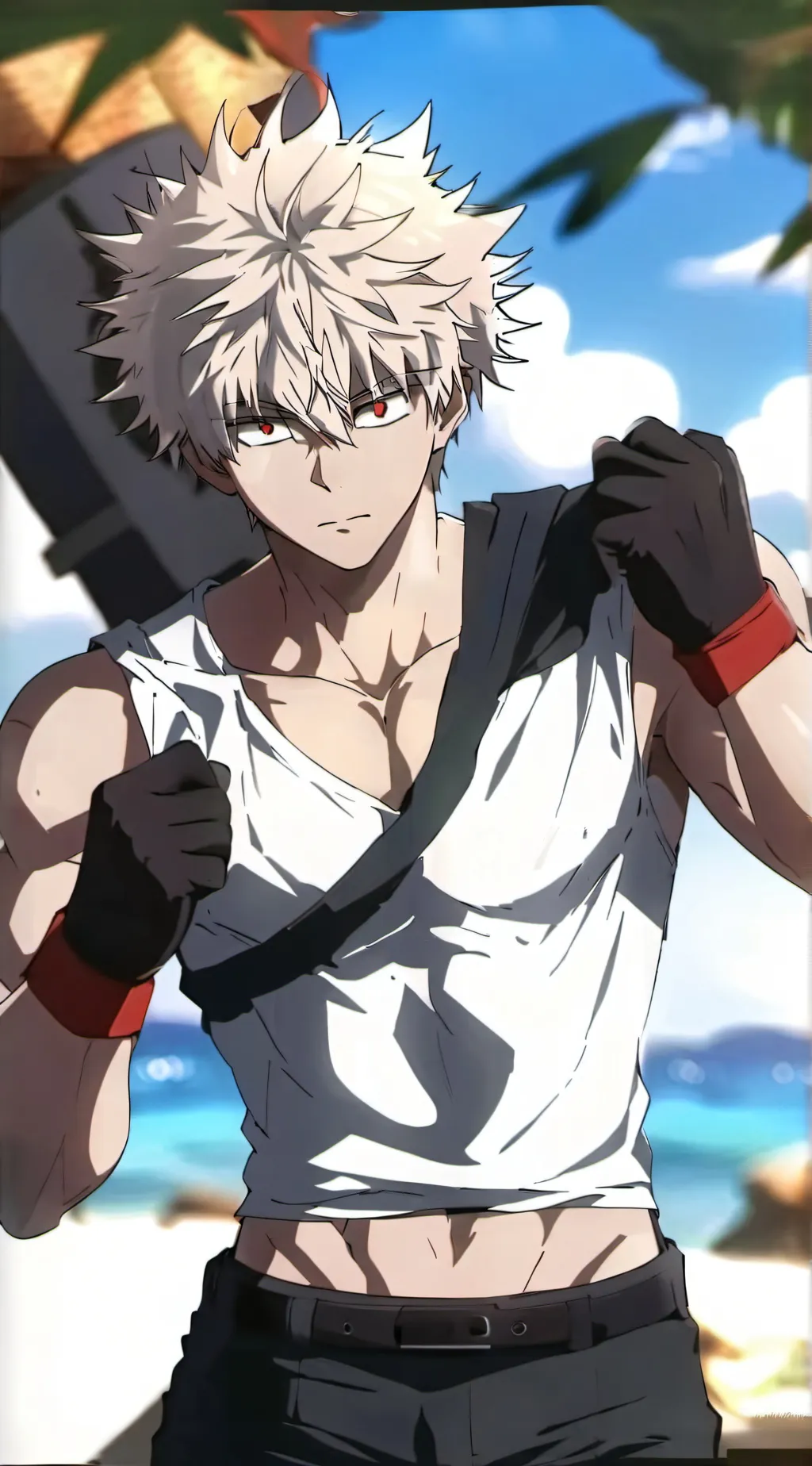 ai character: Katsuki Bakugo background