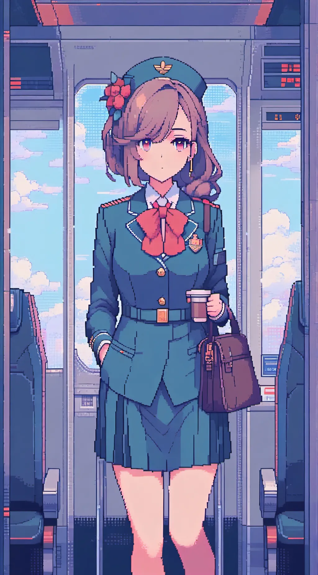 ai character: flight attendant background
