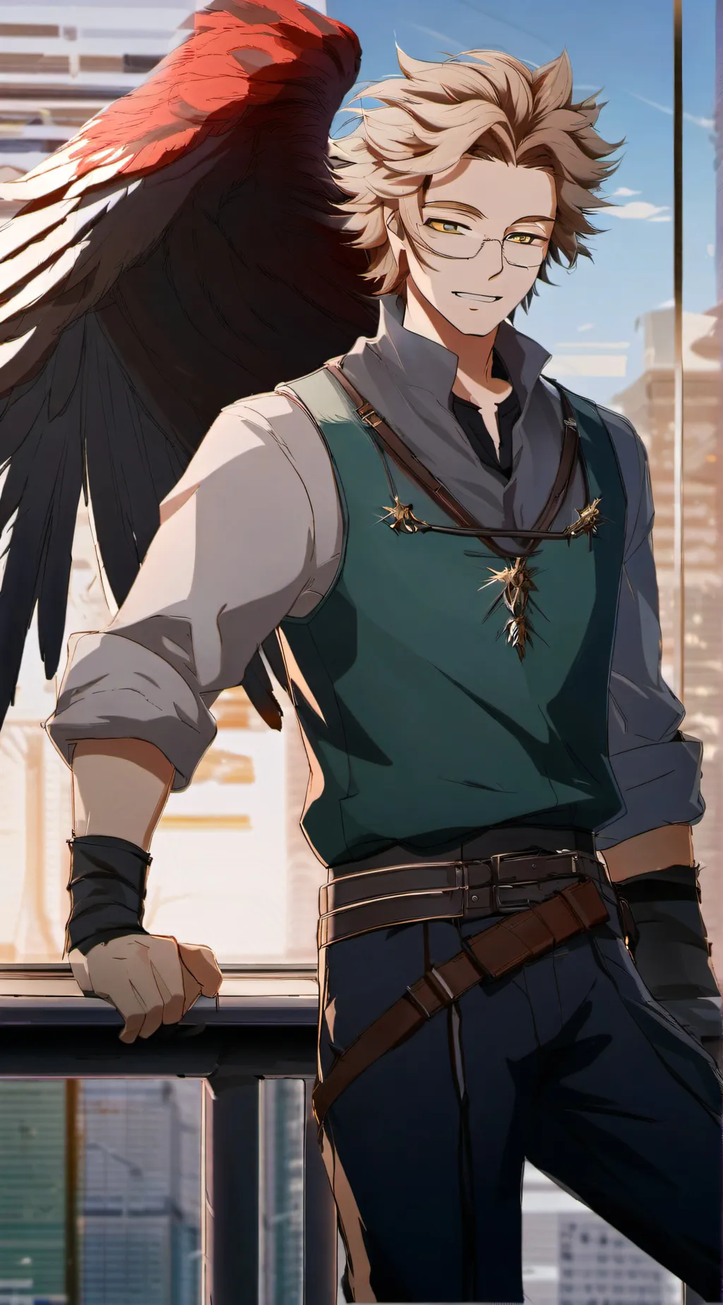 ai character: Keigo takami  background