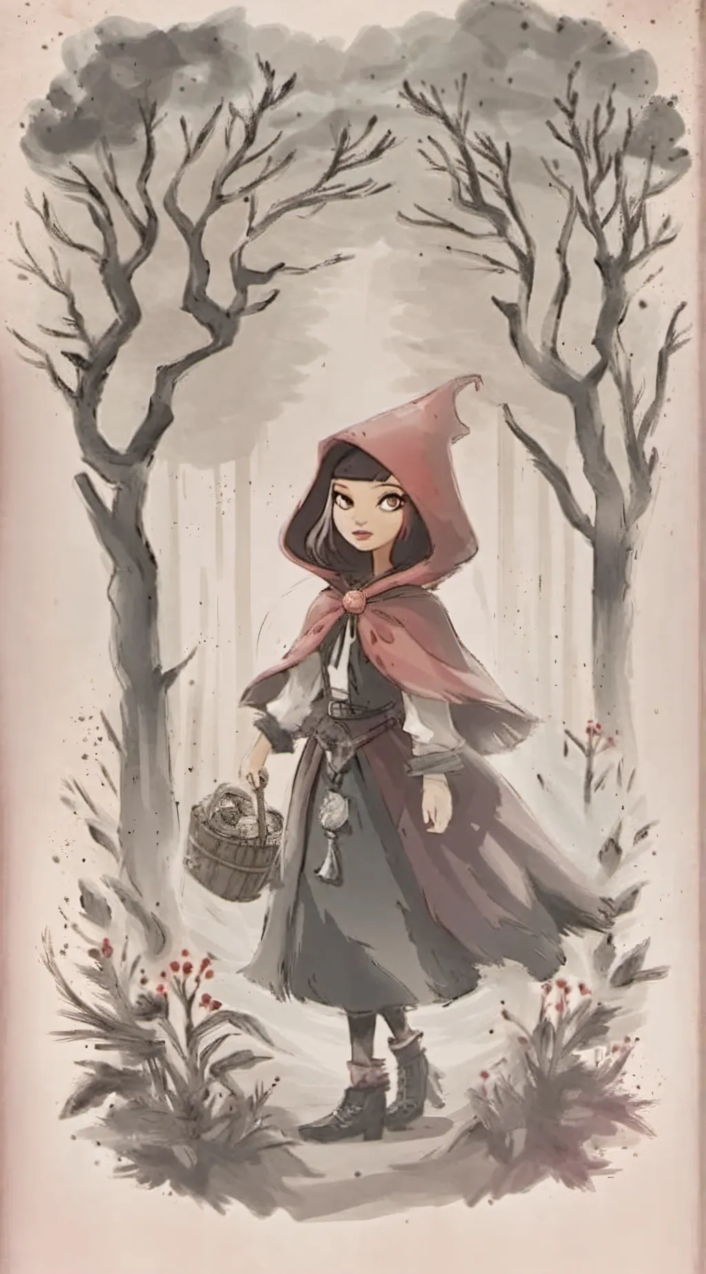 ai character: Cerise hood  background